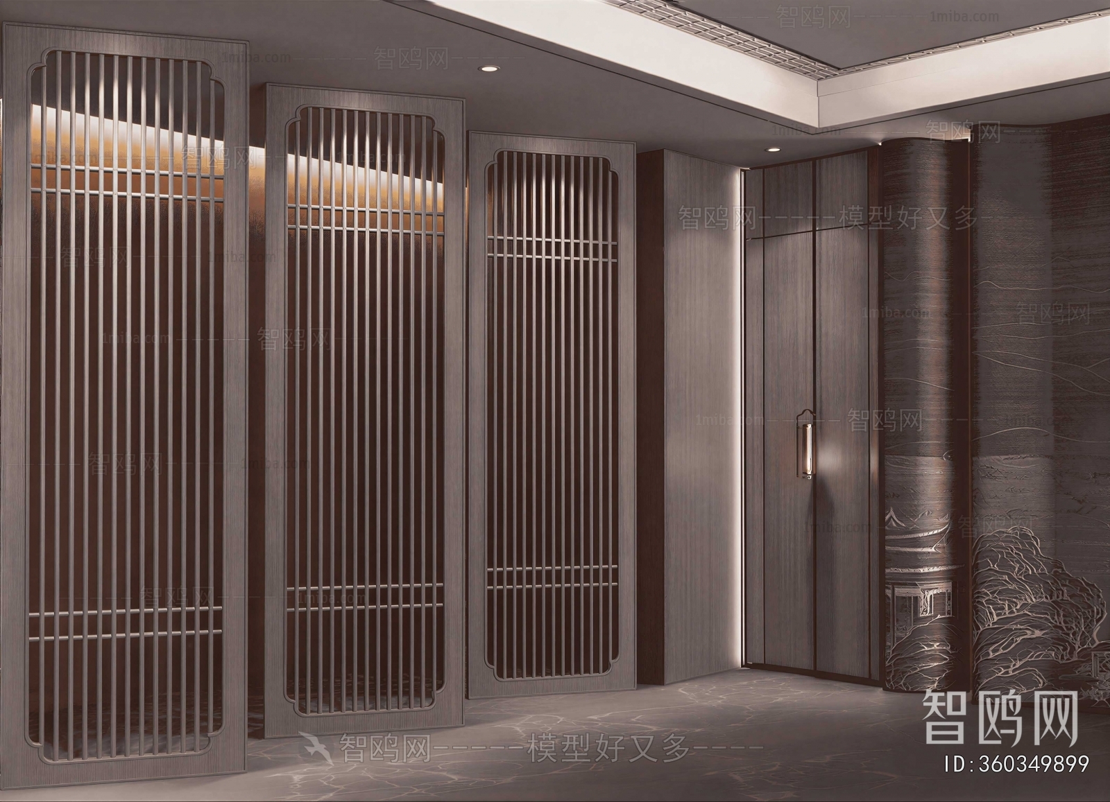 New Chinese Style Wooden Screen Partition