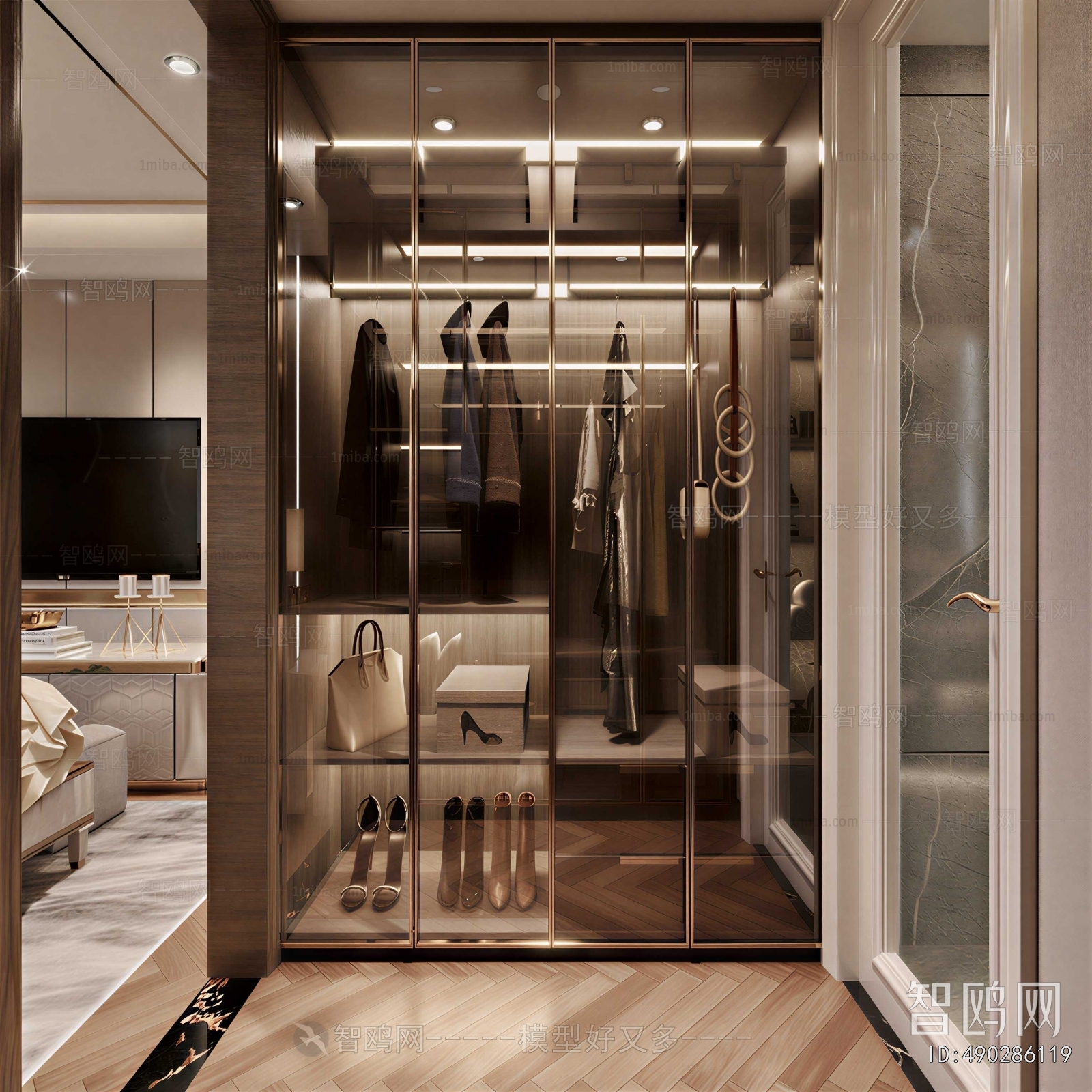 Modern Clothes Storage Area