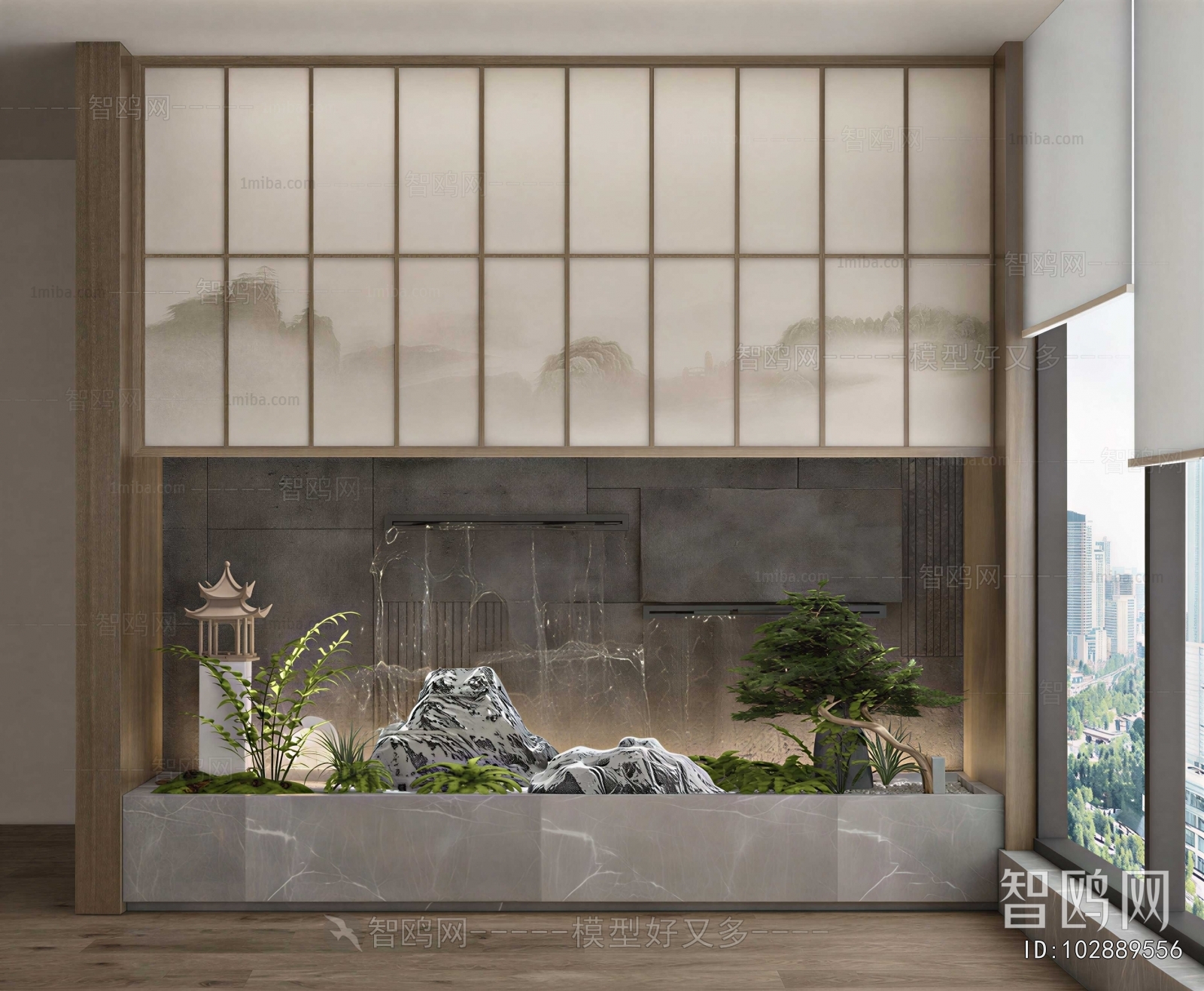 New Chinese Style Plant Landscaping