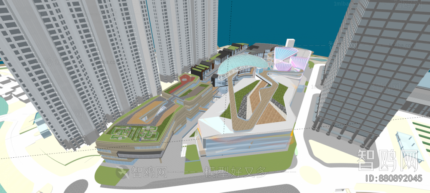 Modern Architectural Bird's-eye View Planning