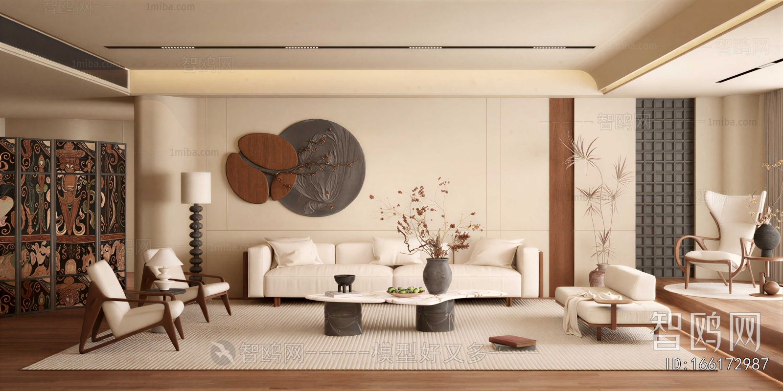 New Chinese Style A Living Room
