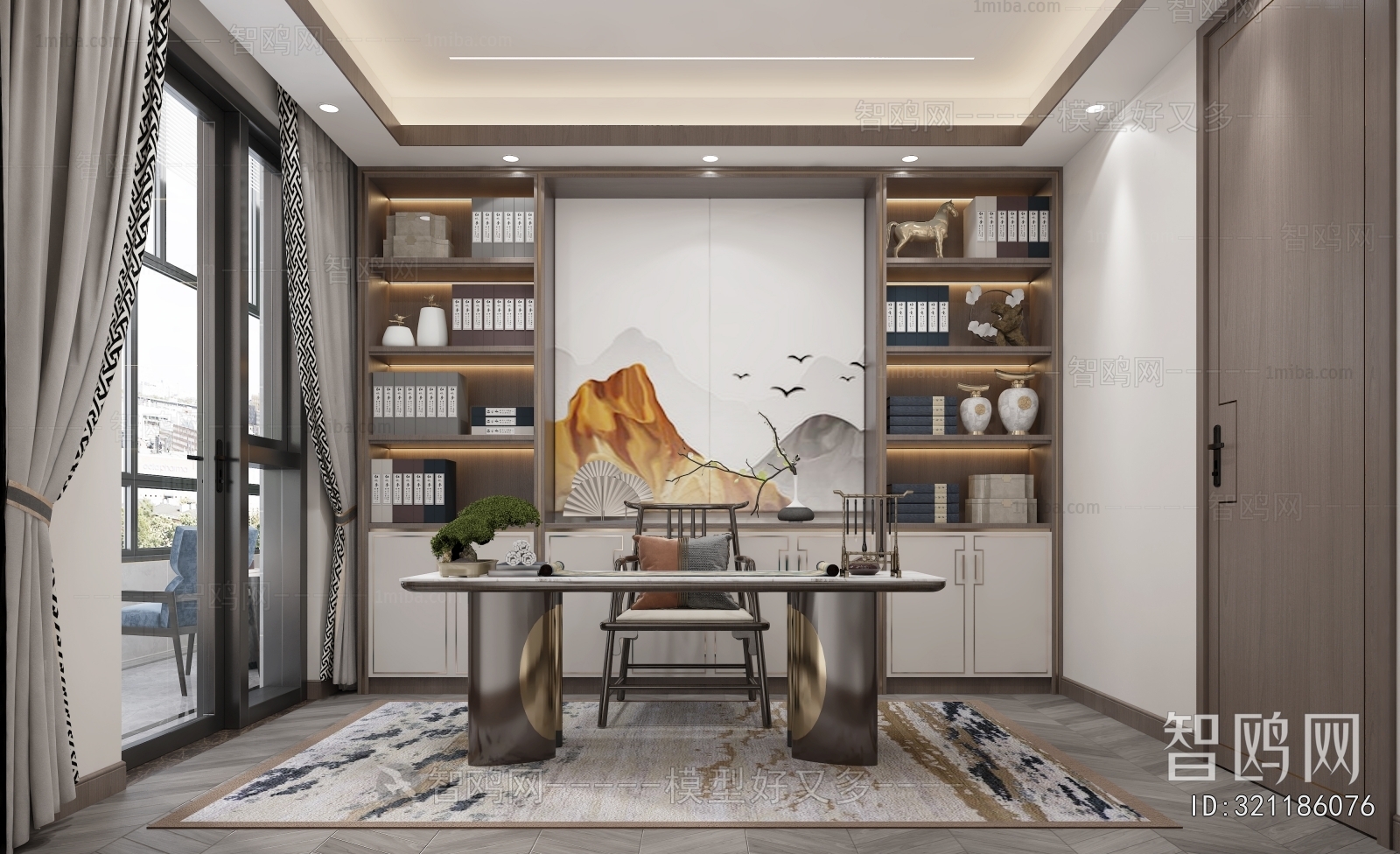 New Chinese Style Study Space