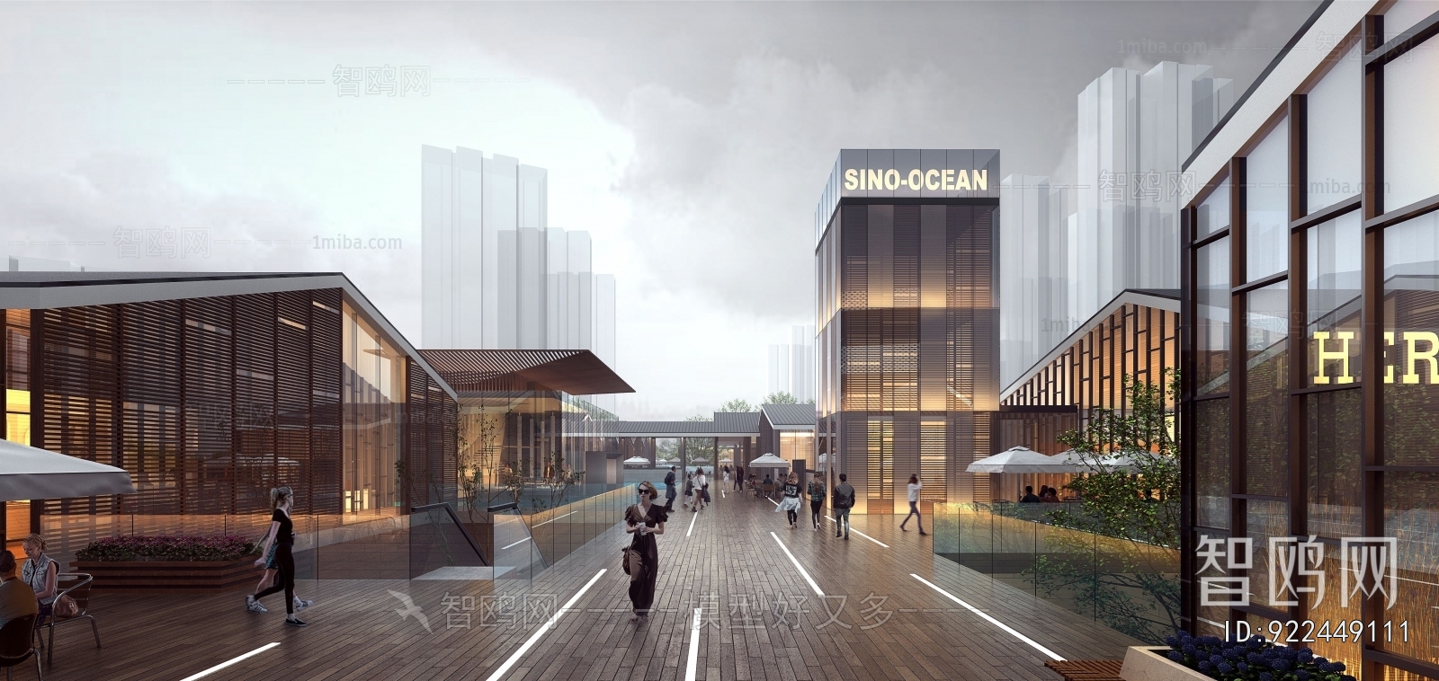 Modern Architectural Bird's-eye View Planning