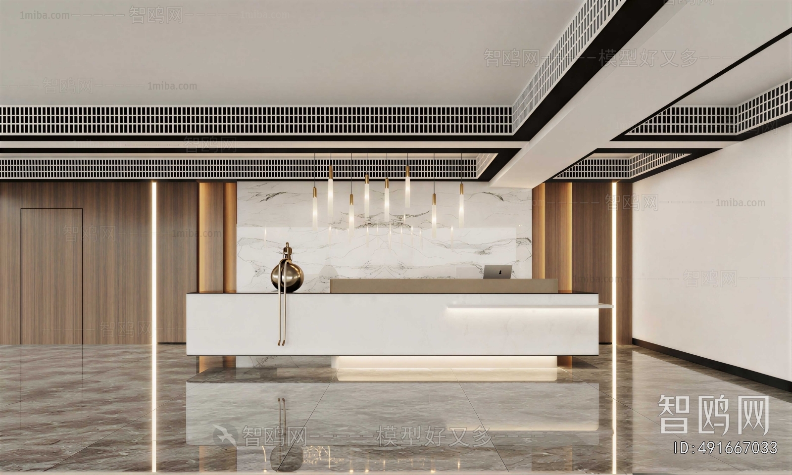 Modern Office Reception Desk