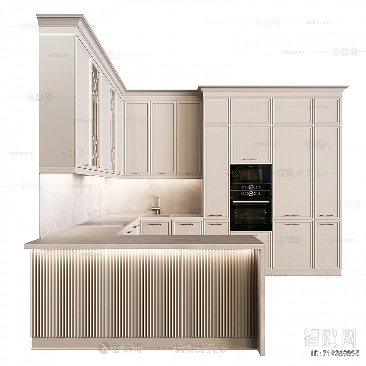 Simple European Style Kitchen Cabinet