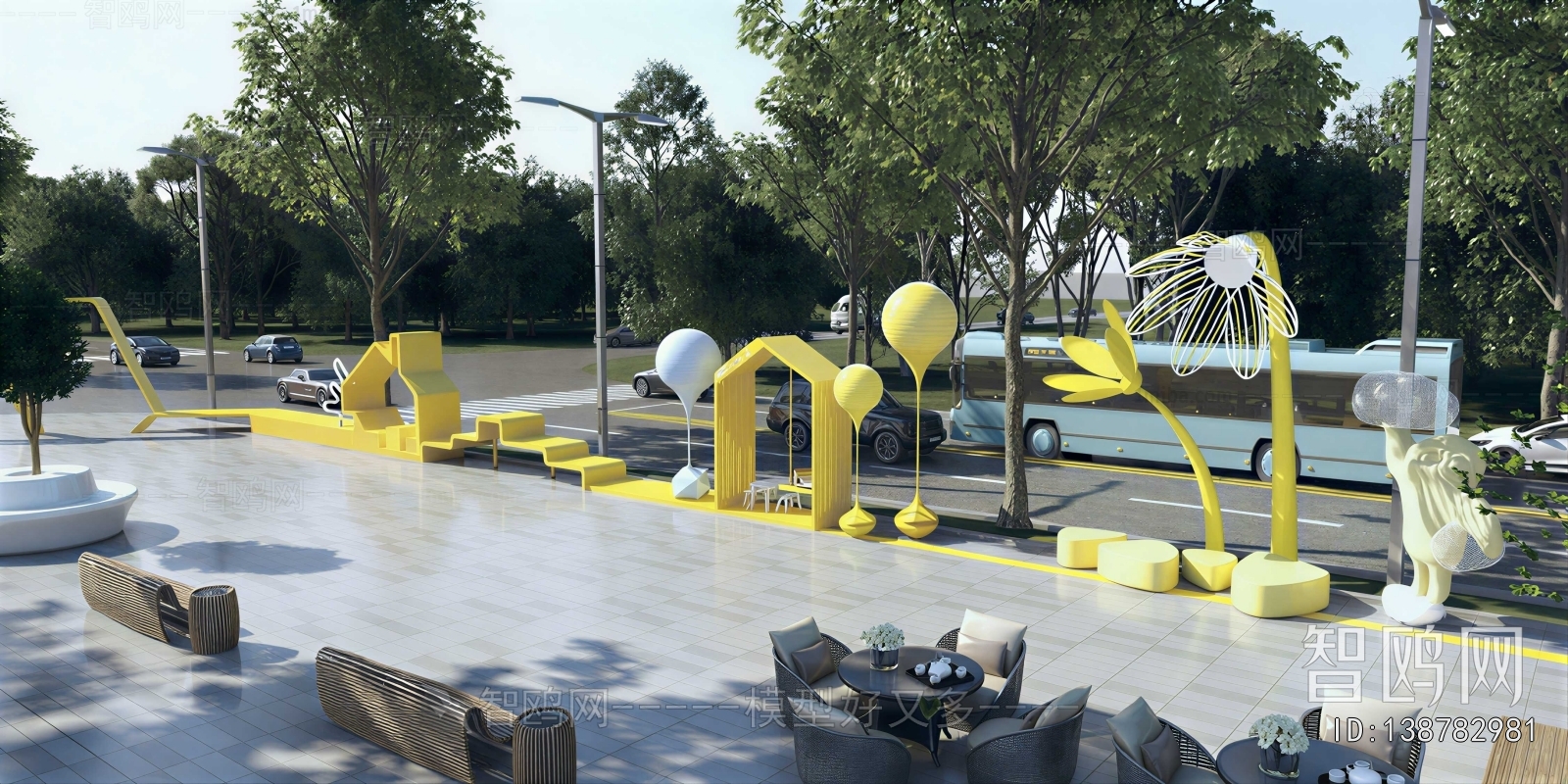 Modern Park Landscape