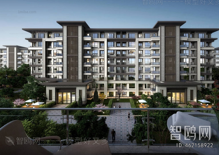 New Chinese Style Appearance Of Commercial Building
