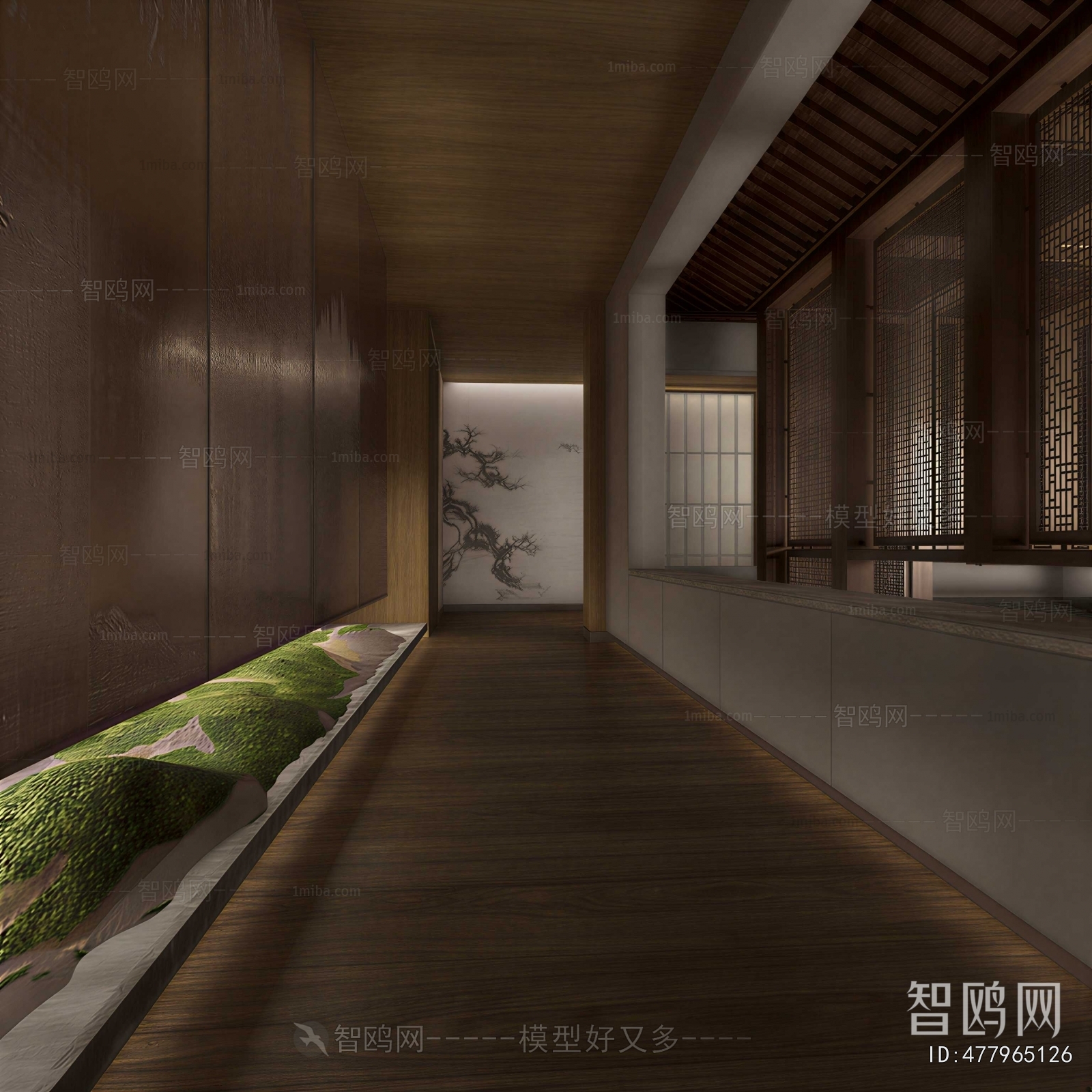 New Chinese Style Office Aisle