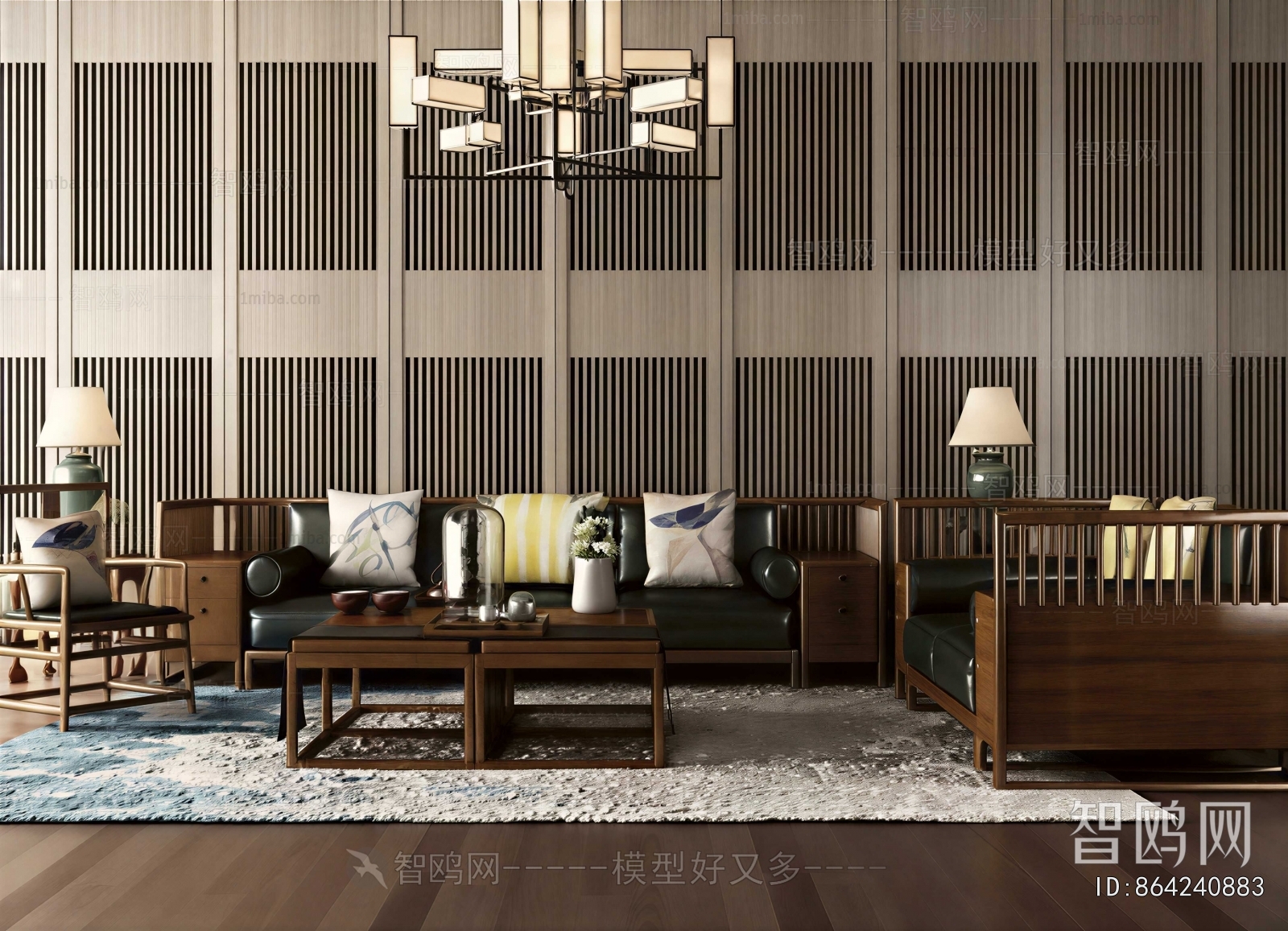 New Chinese Style Sofa Combination