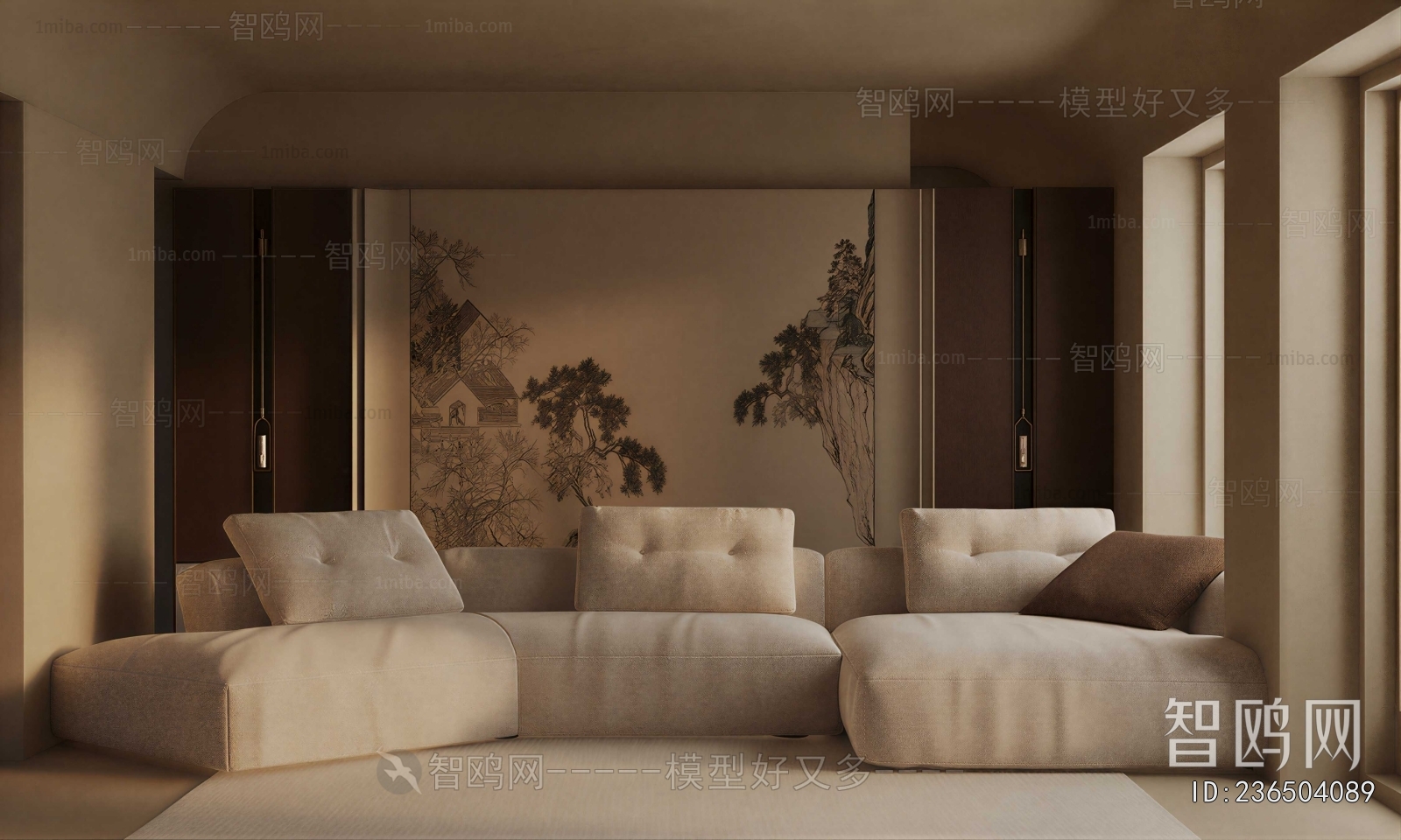 New Chinese Style A Living Room