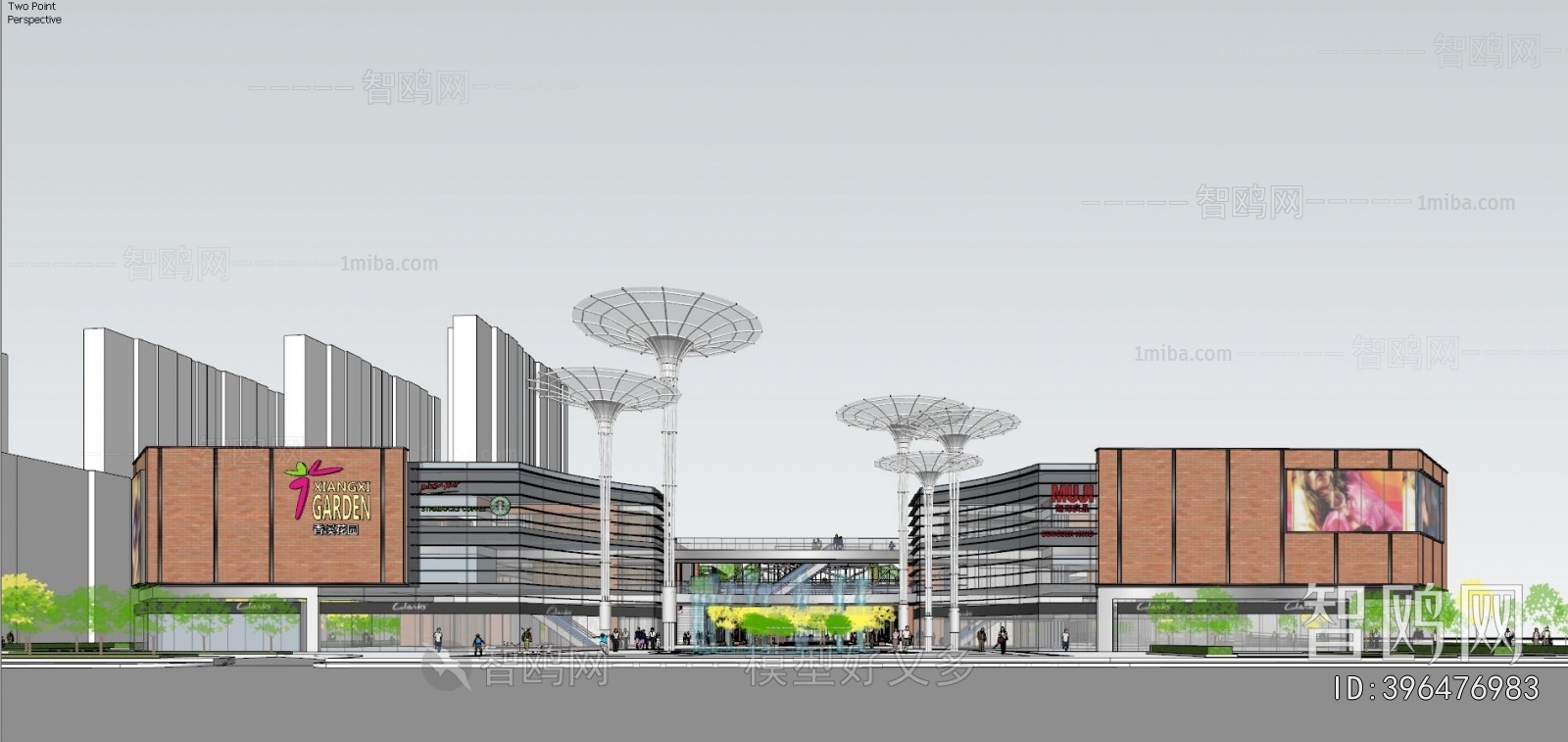 Modern Architectural Bird's-eye View Planning