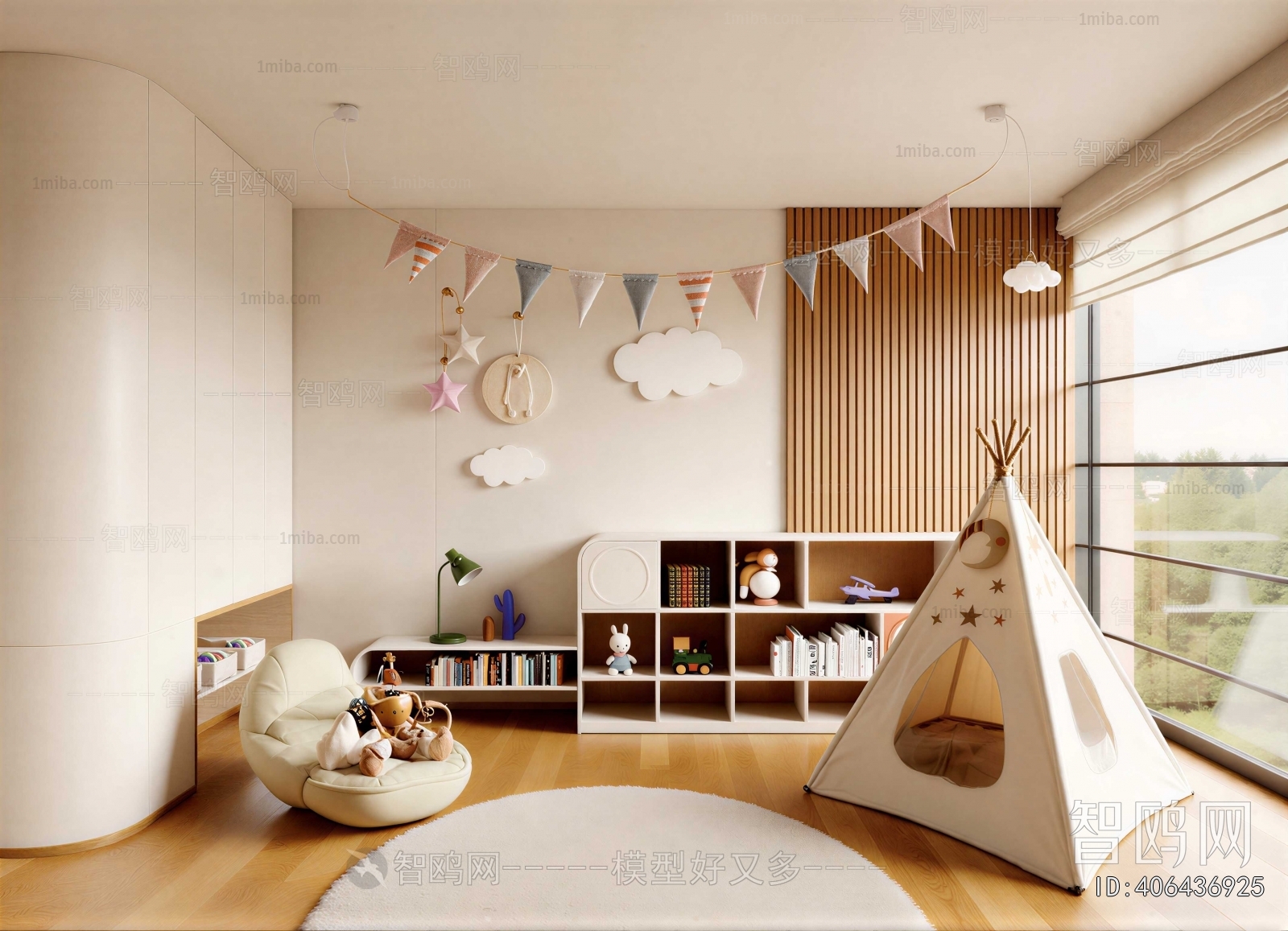 Modern Children's Room Activity Room