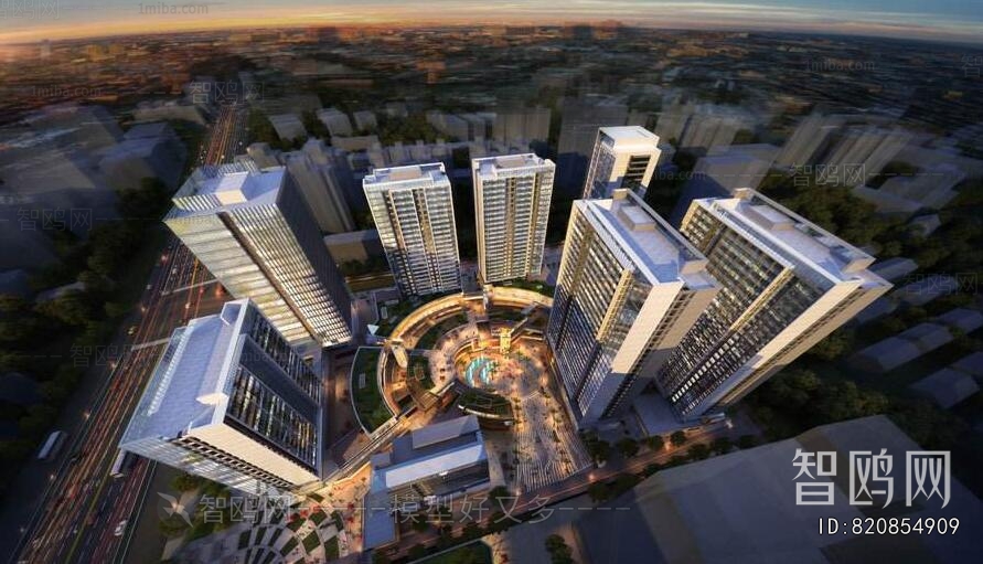 Modern Architectural Bird's-eye View Planning