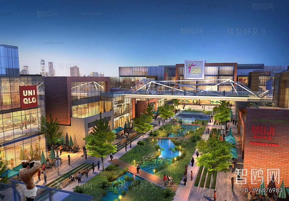 Modern Architectural Bird's-eye View Planning