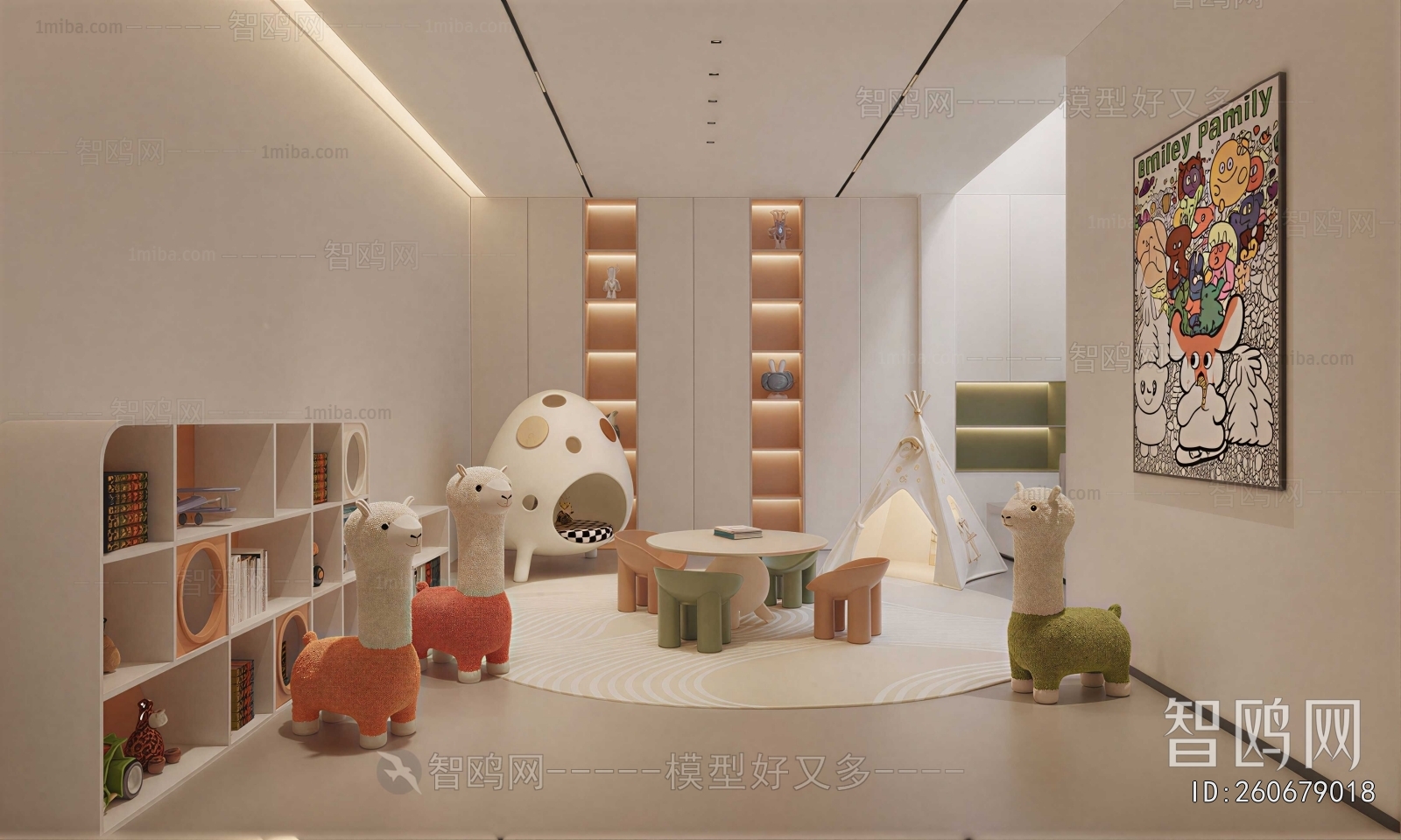 Modern Children's Room Activity Room