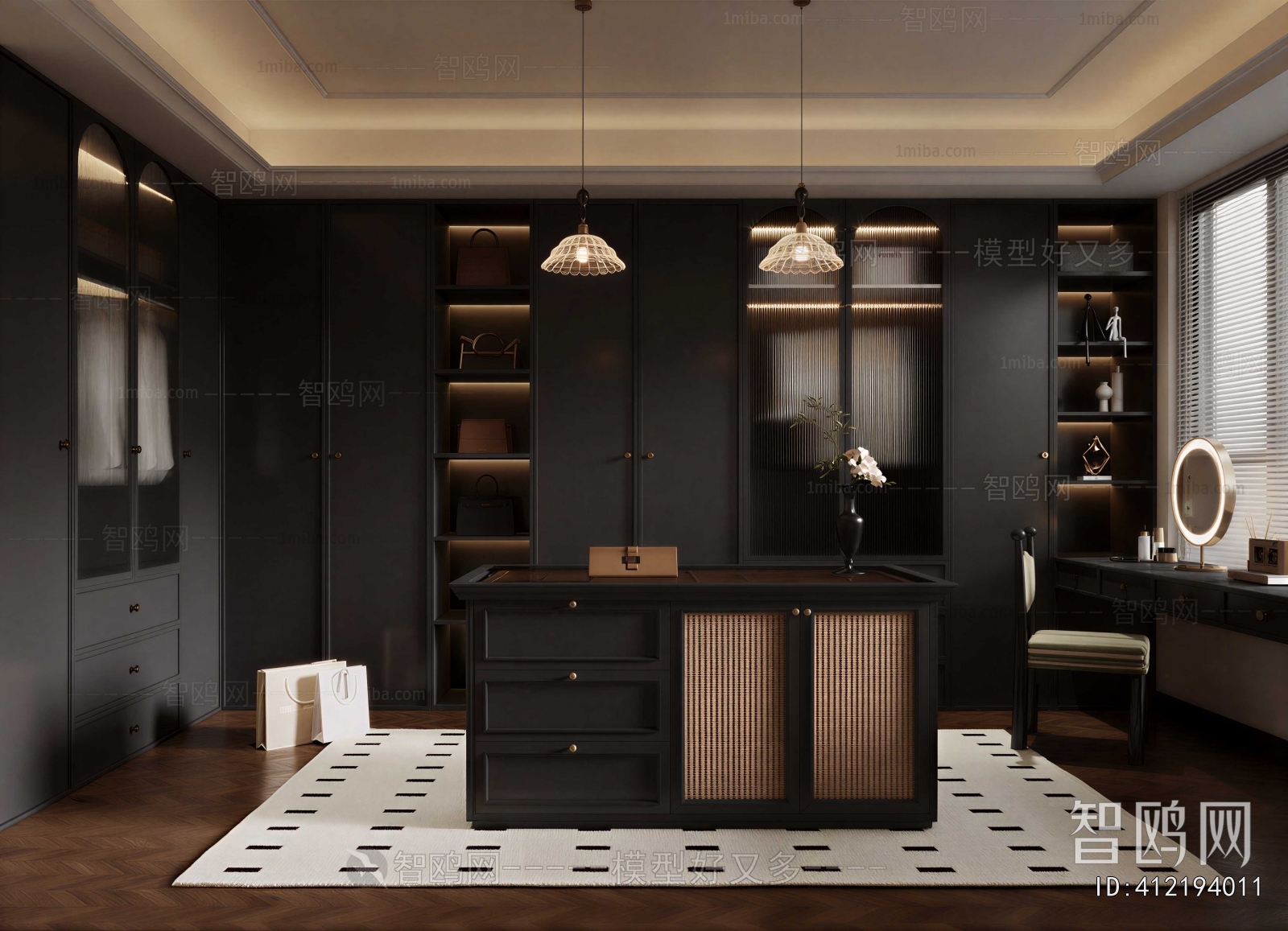 French Style Clothes Storage Area