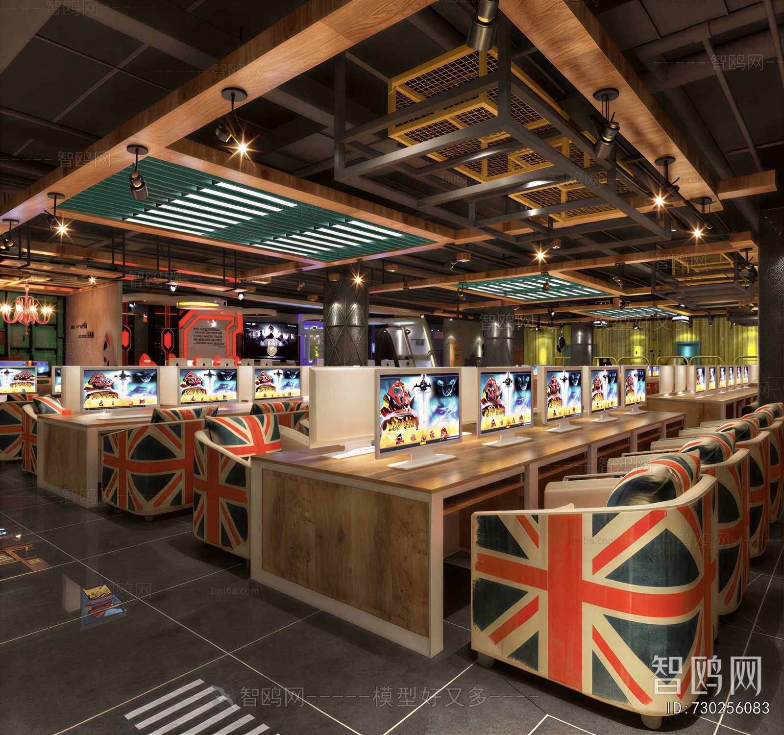Industrial Style Internet Cafe