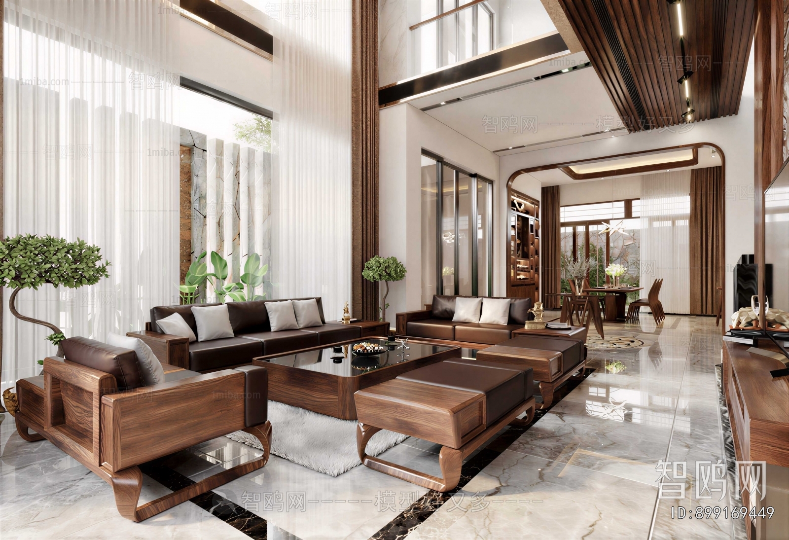 New Chinese Style A Living Room