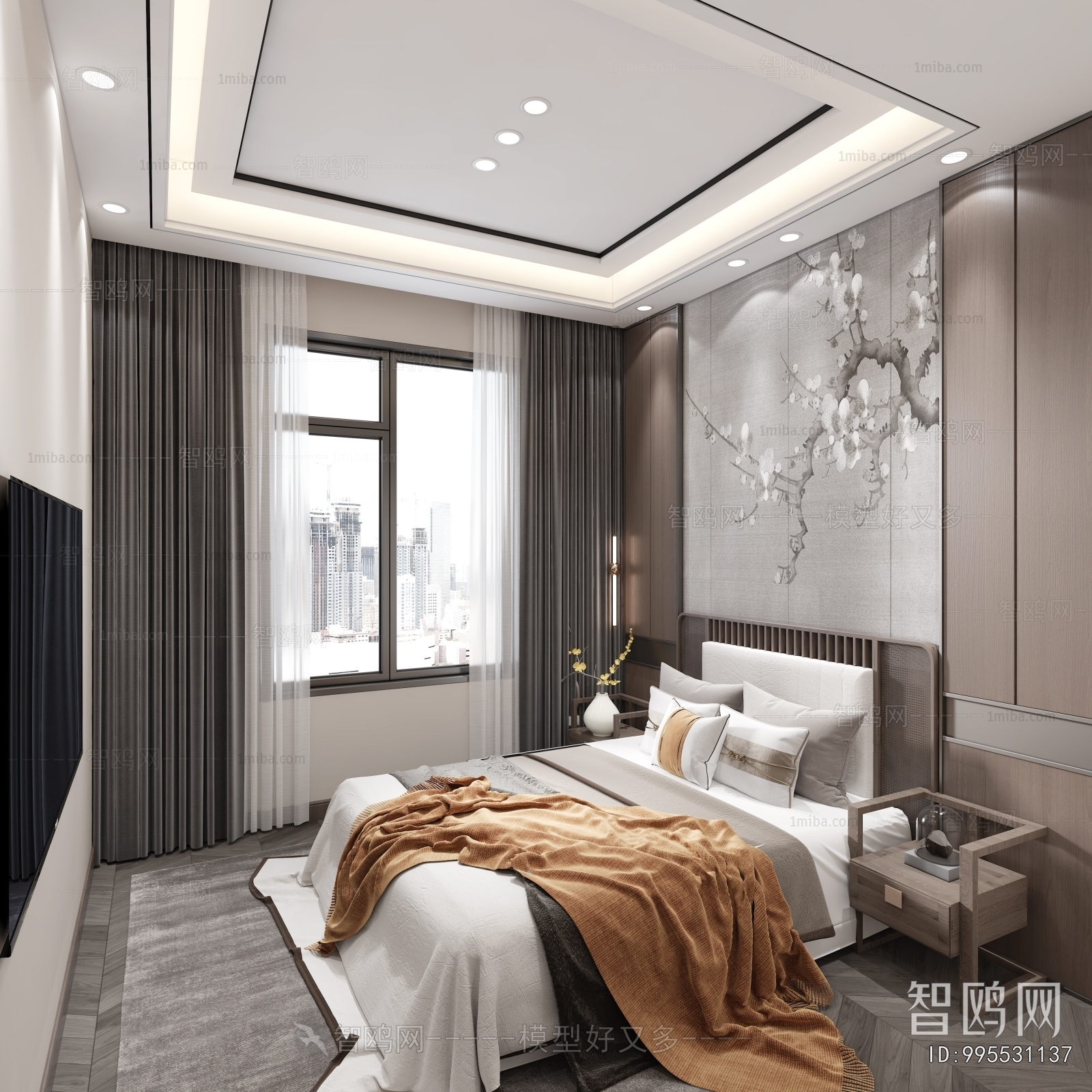 New Chinese Style Bedroom