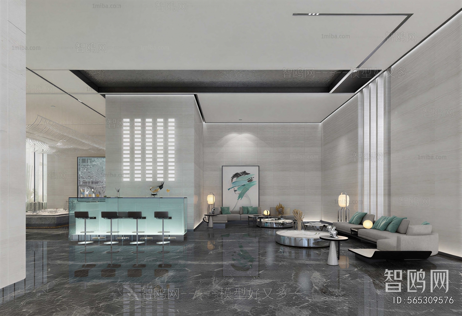 Modern Office Reception Desk