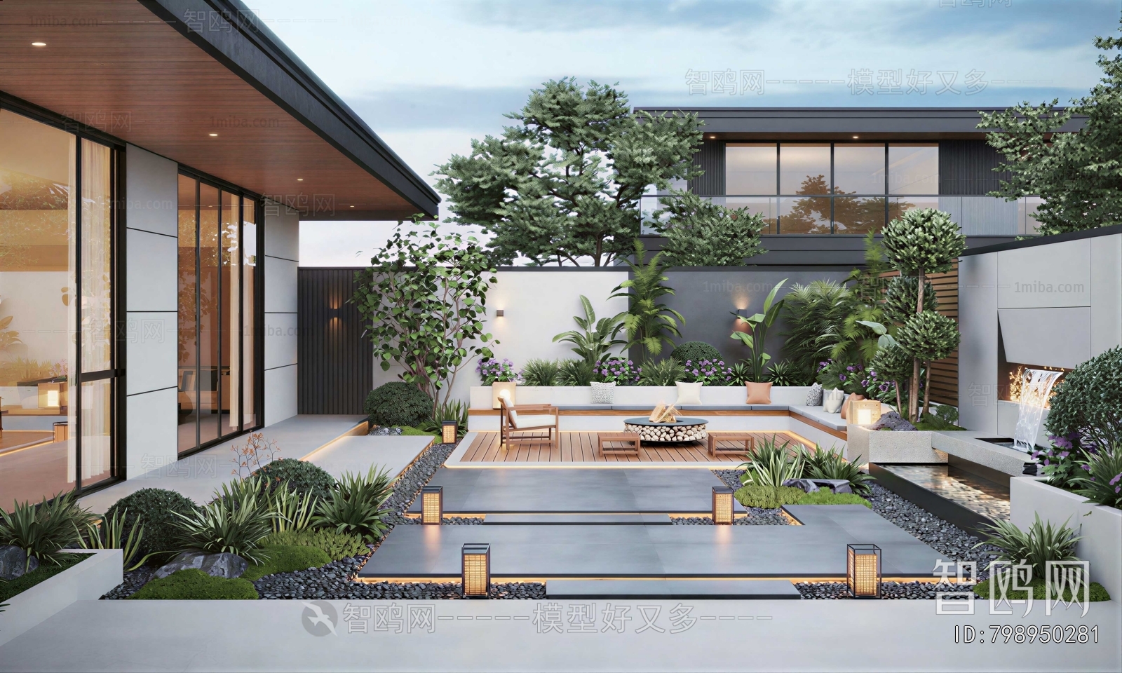 Modern Courtyard/landscape