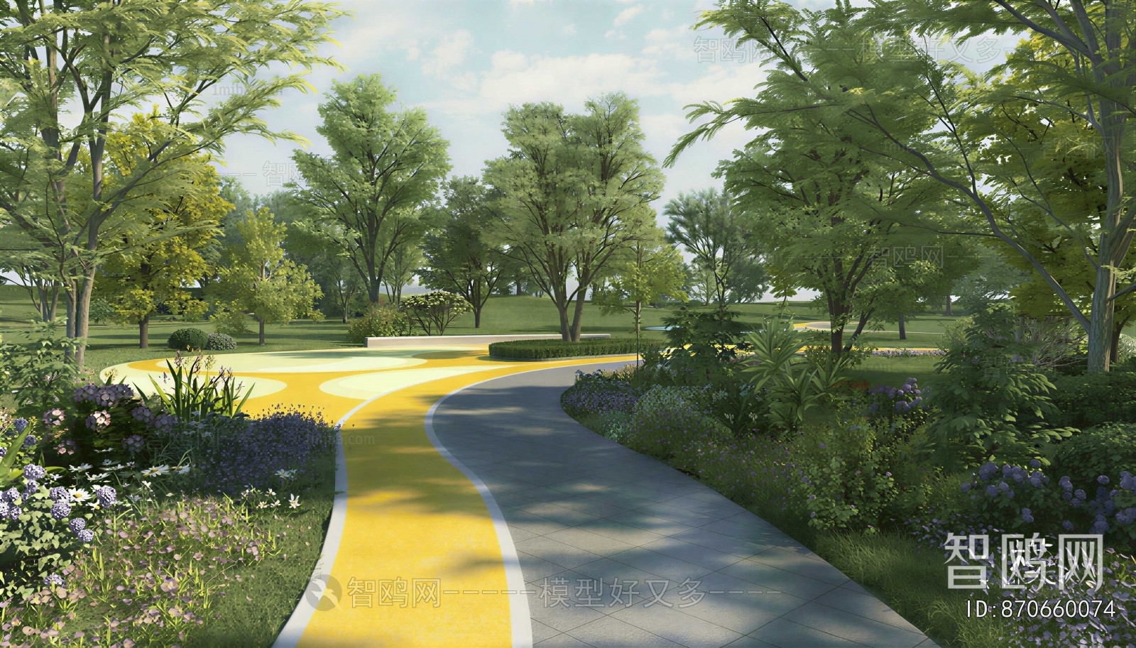 Modern Park Landscape