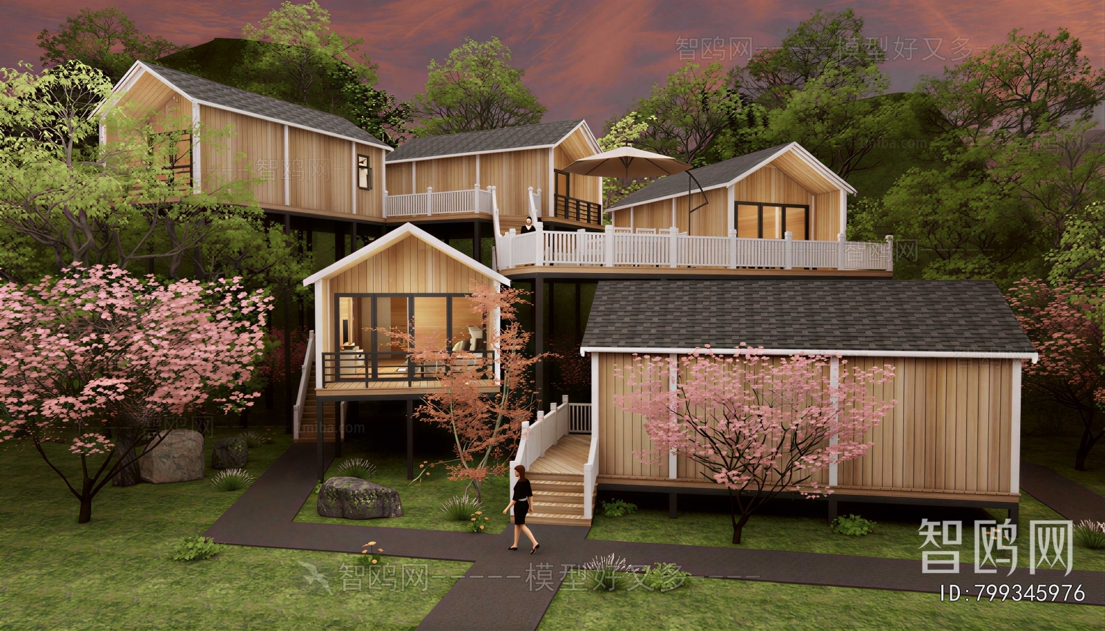 New Chinese Style Appearance Of Commercial Building