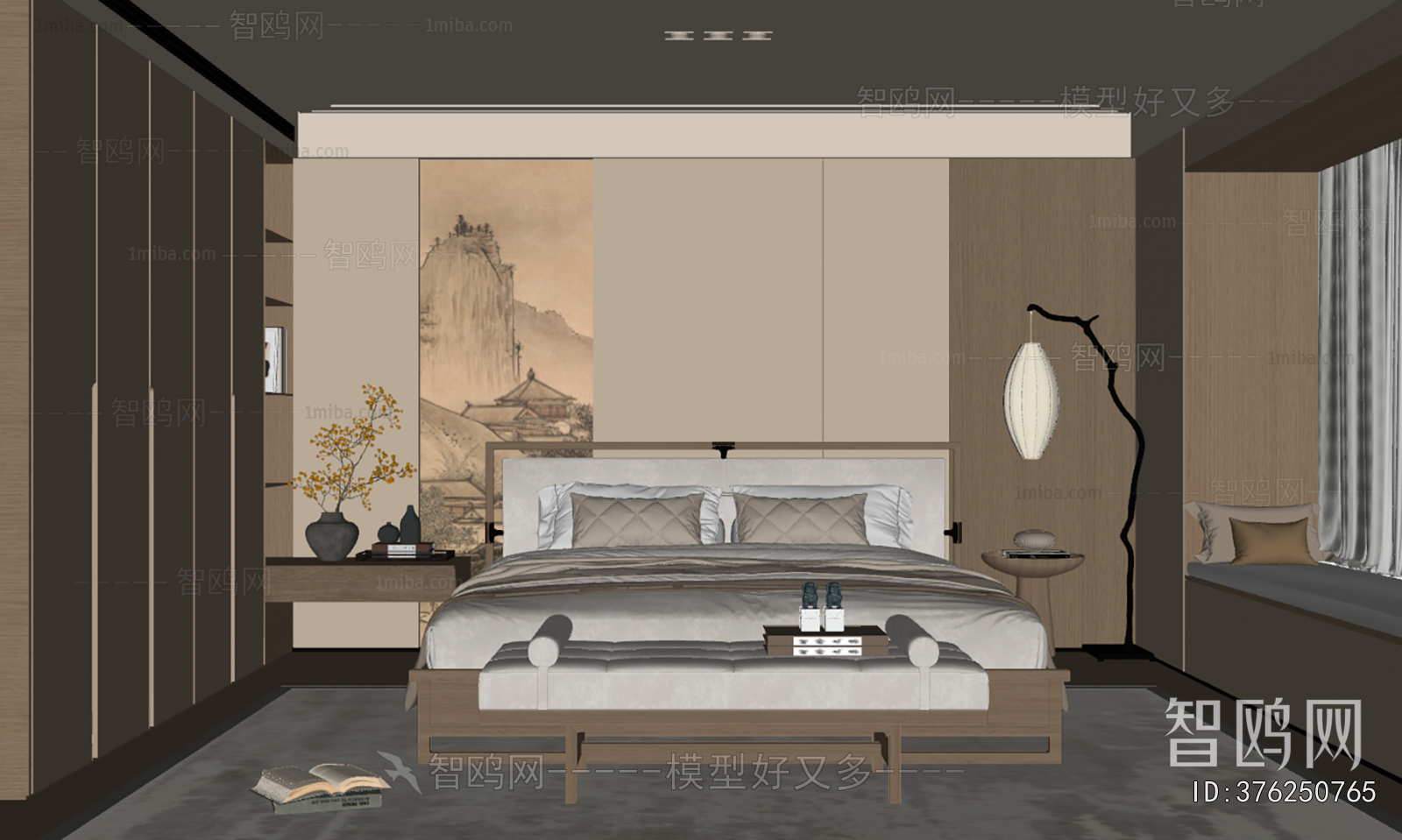 New Chinese Style Bedroom