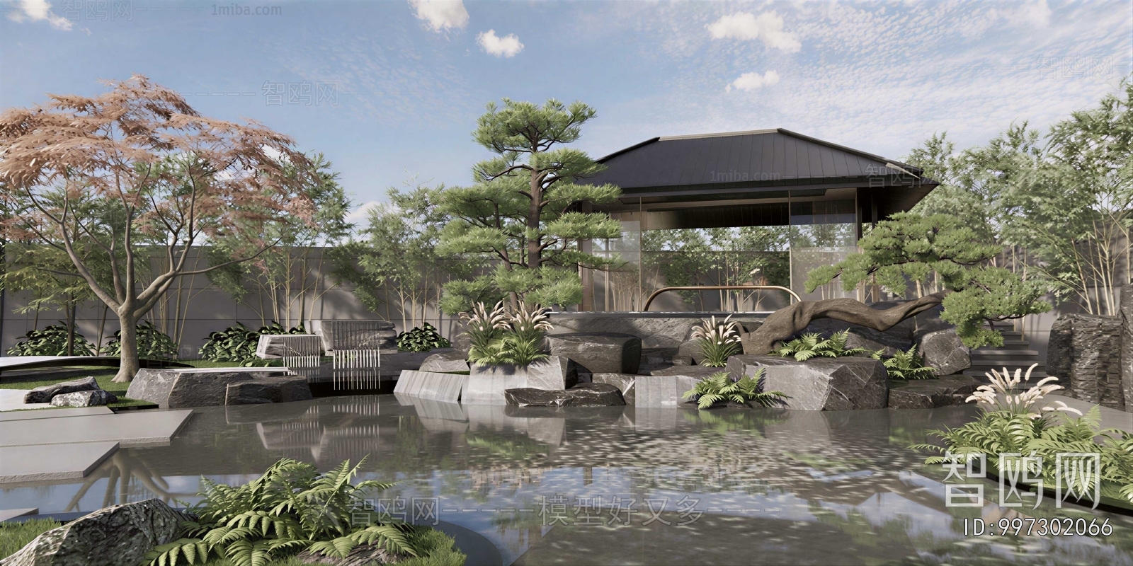 New Chinese Style Courtyard/landscape
