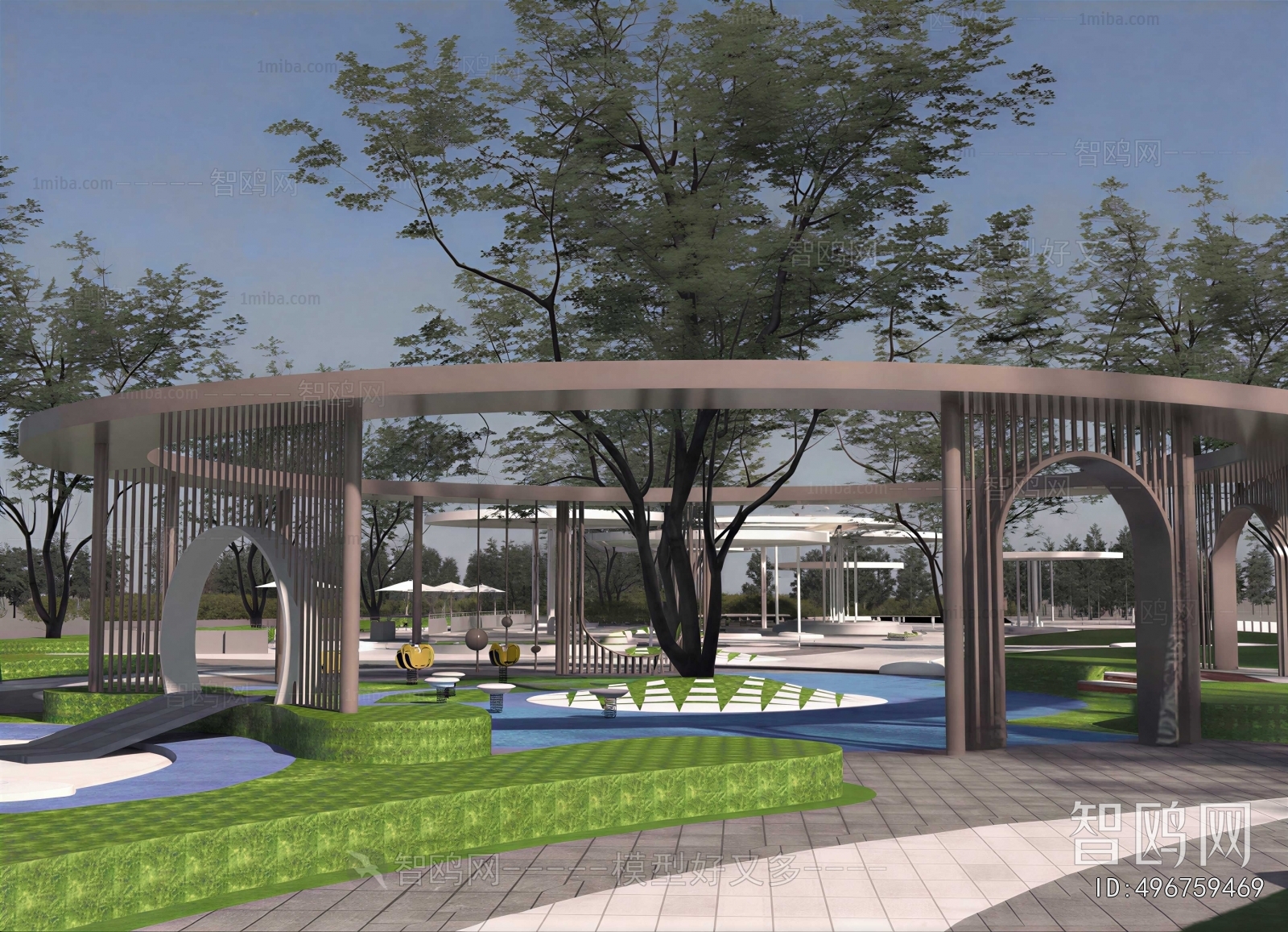 Modern Park Landscape