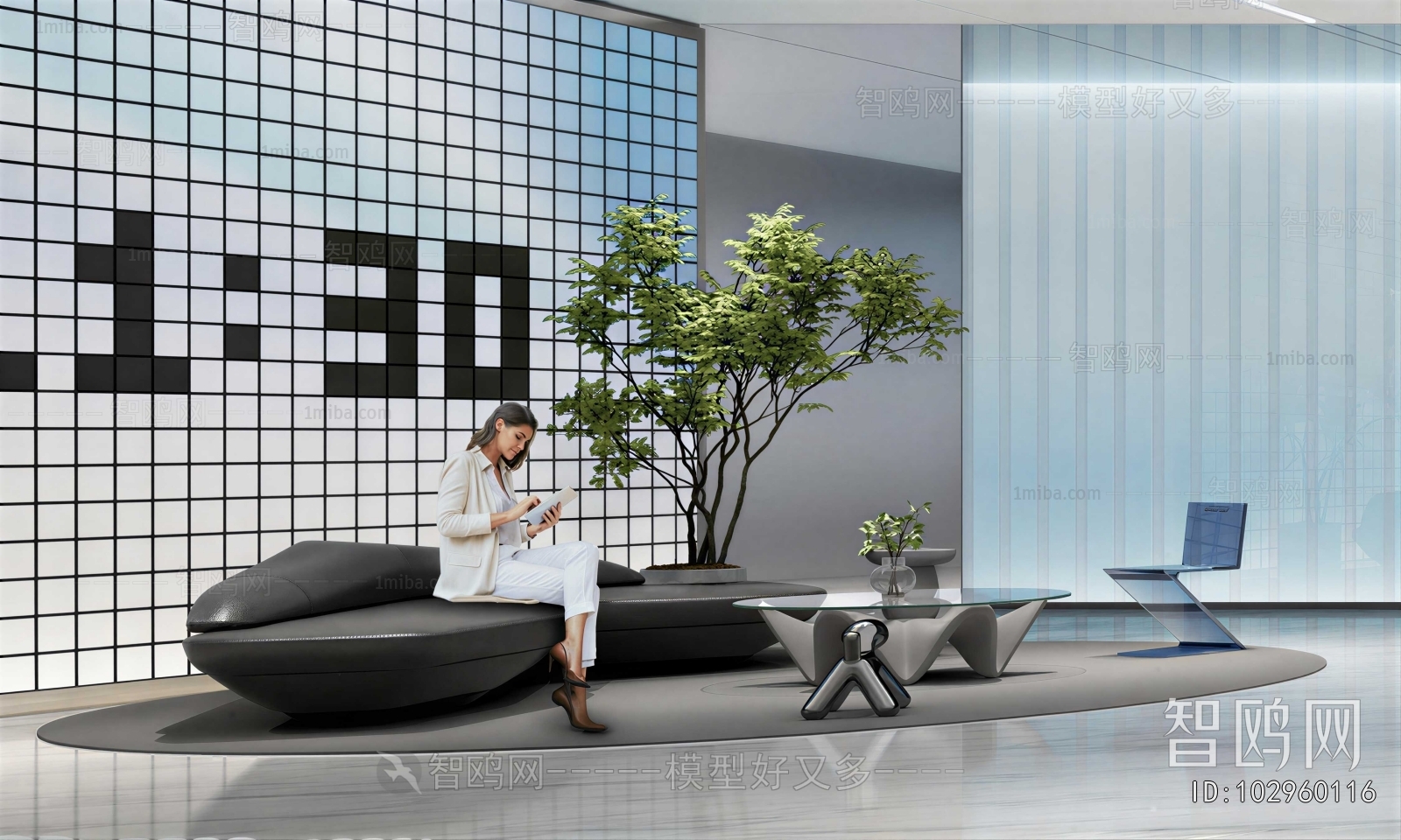 Modern Office Living Room