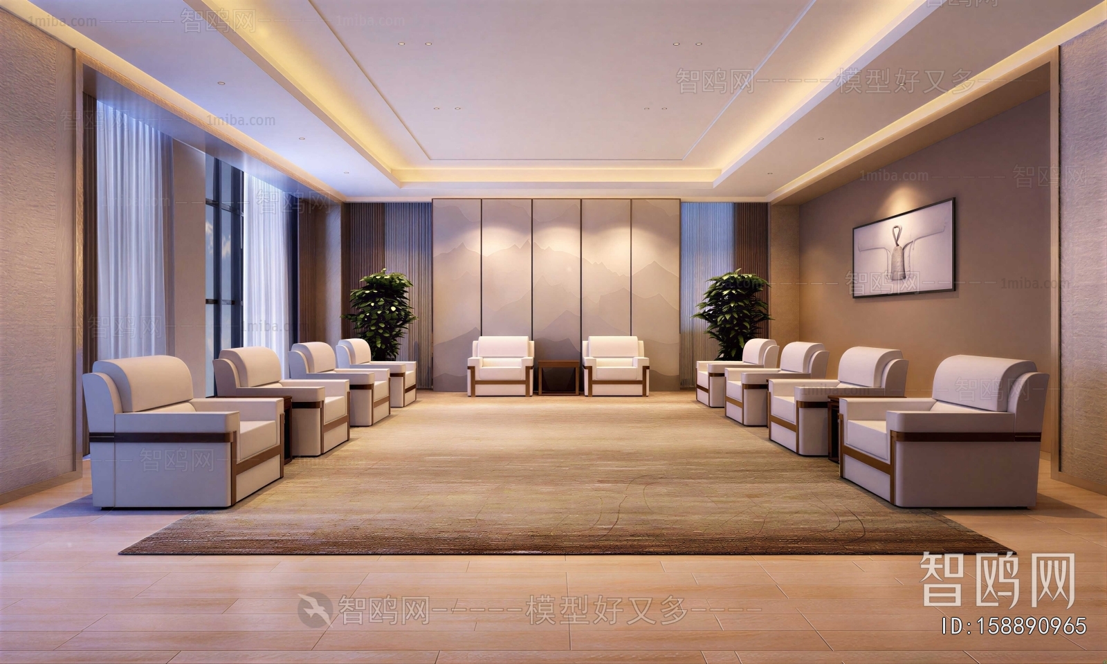 New Chinese Style Reception Room