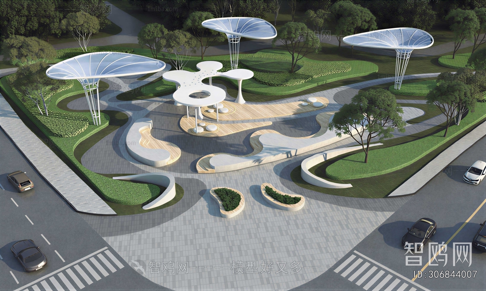 Modern Park Landscape
