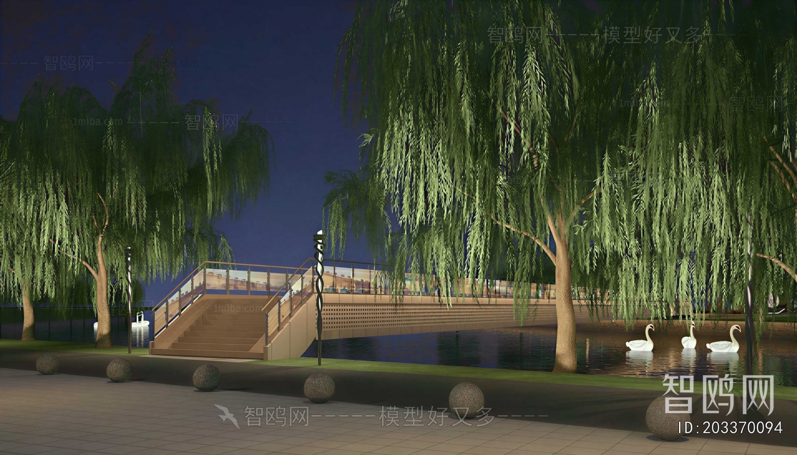 New Chinese Style Park Landscape