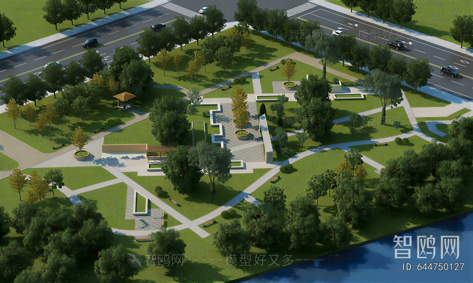 Modern Architectural Bird's-eye View Planning