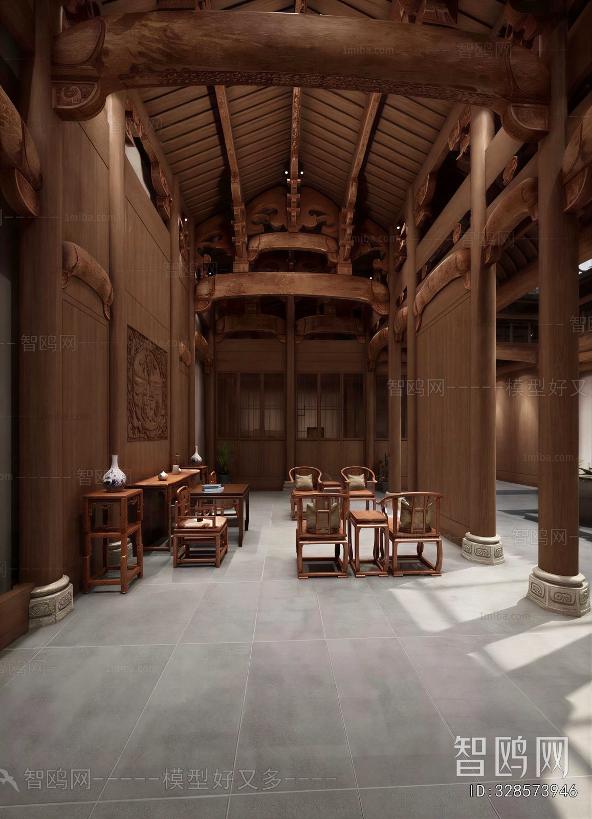New Chinese Style A Living Room