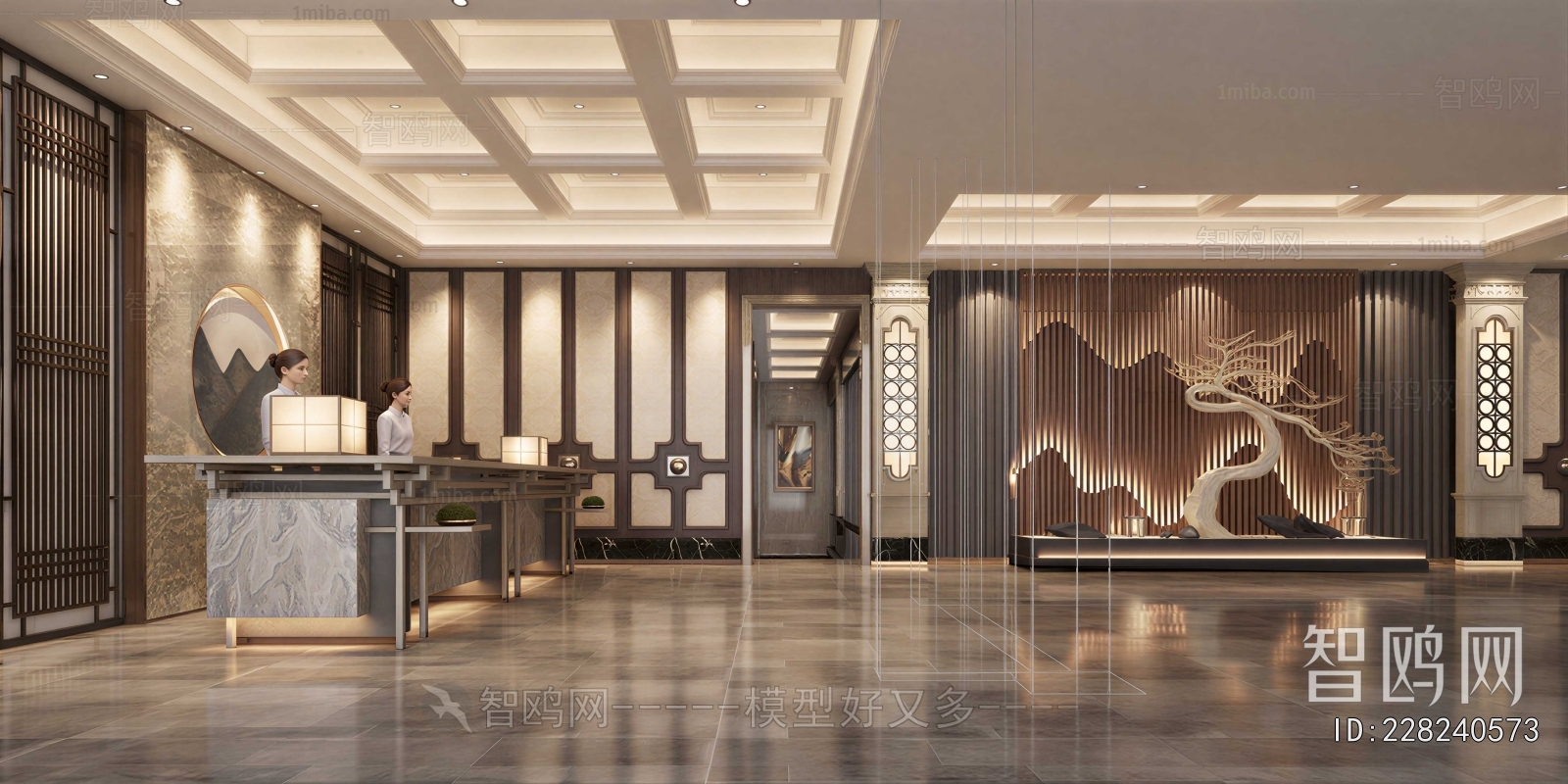 New Chinese Style Lobby Hall