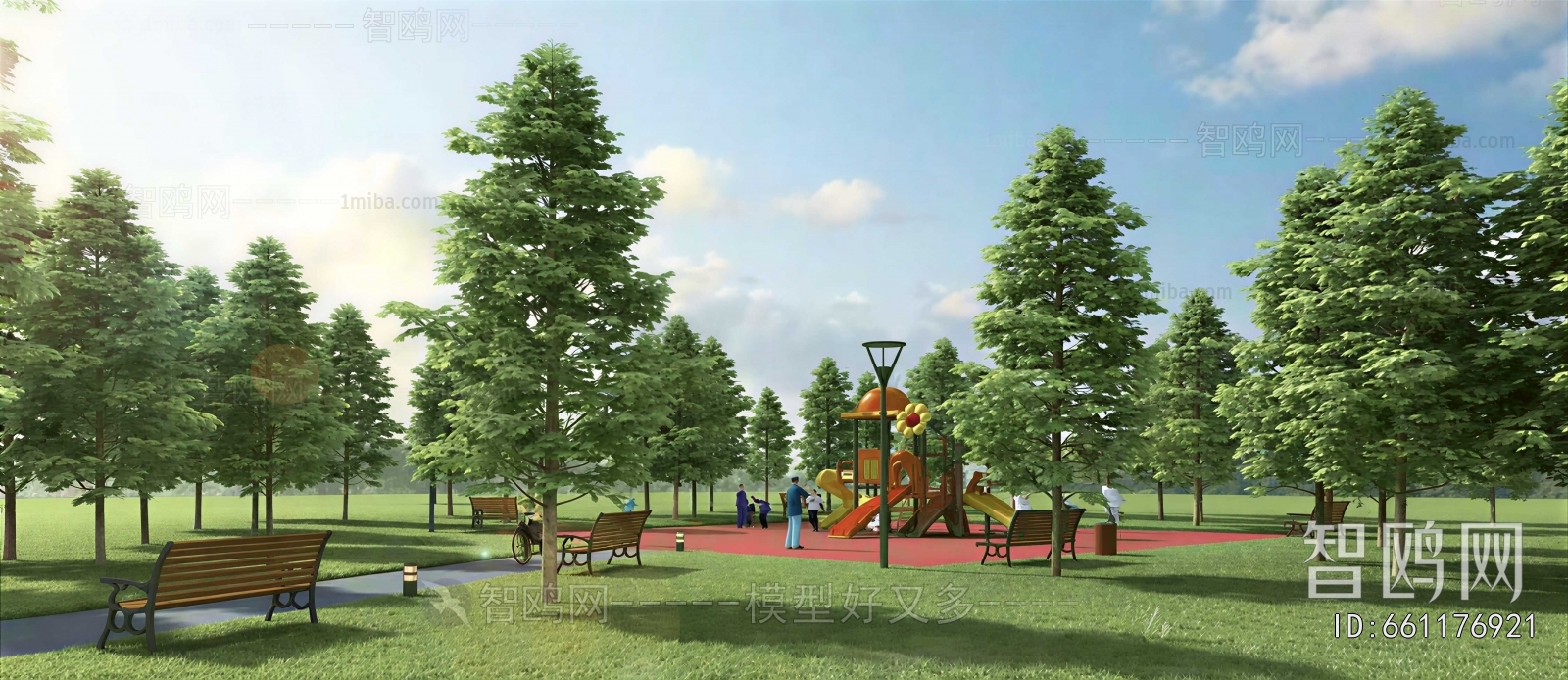 Modern Park Landscape