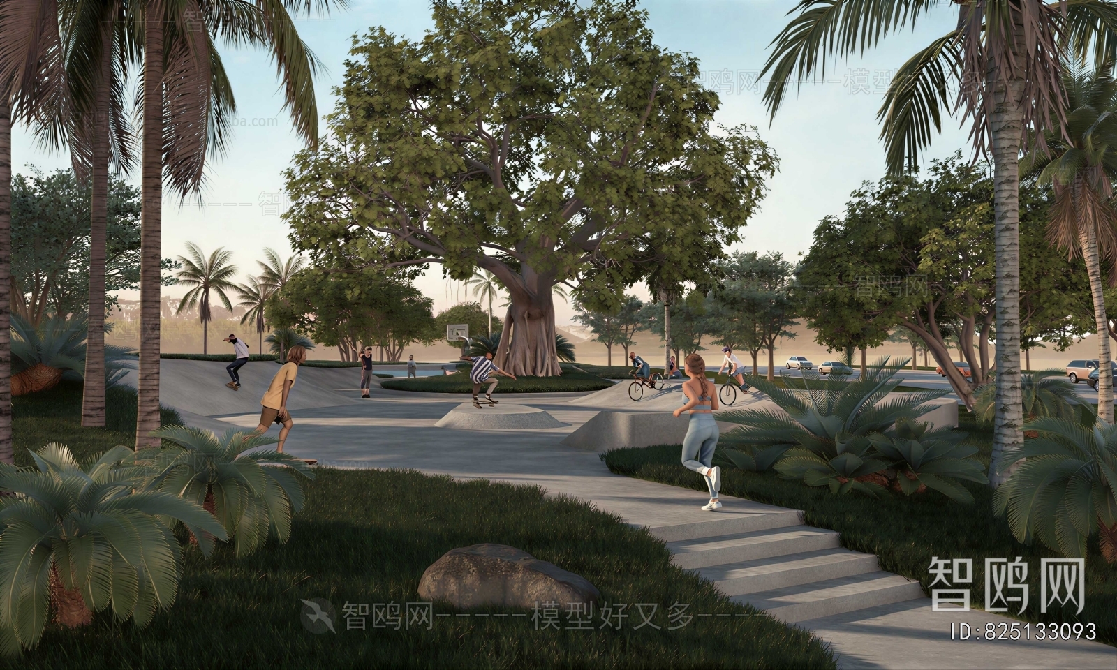 Modern Park Landscape