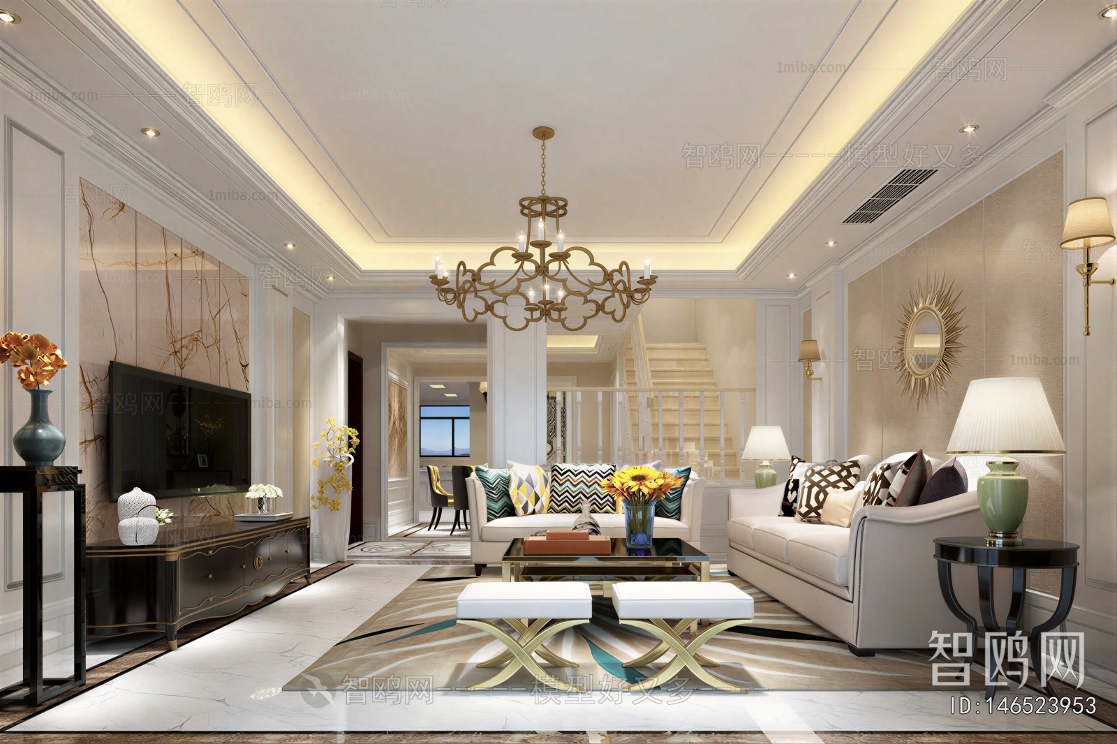 American Style A Living Room