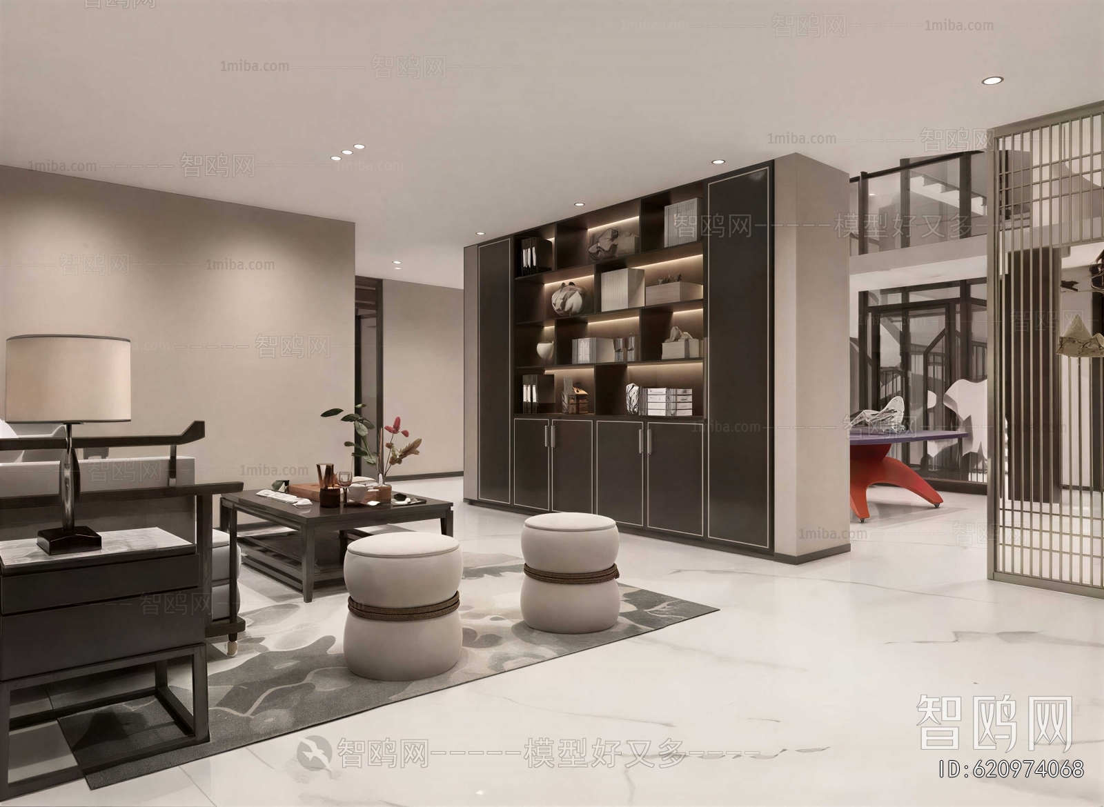 New Chinese Style A Living Room