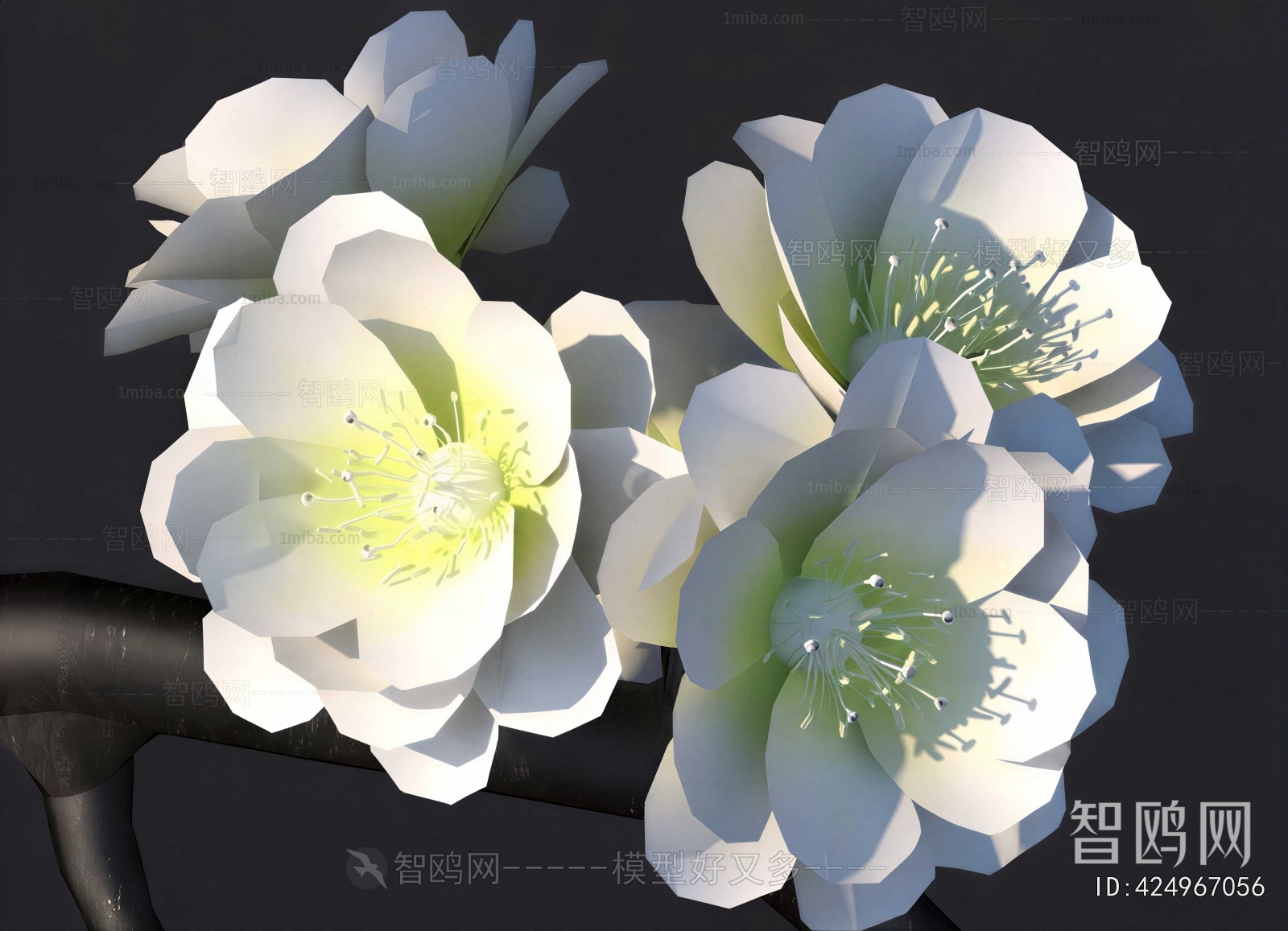 Modern Flowers And Grass