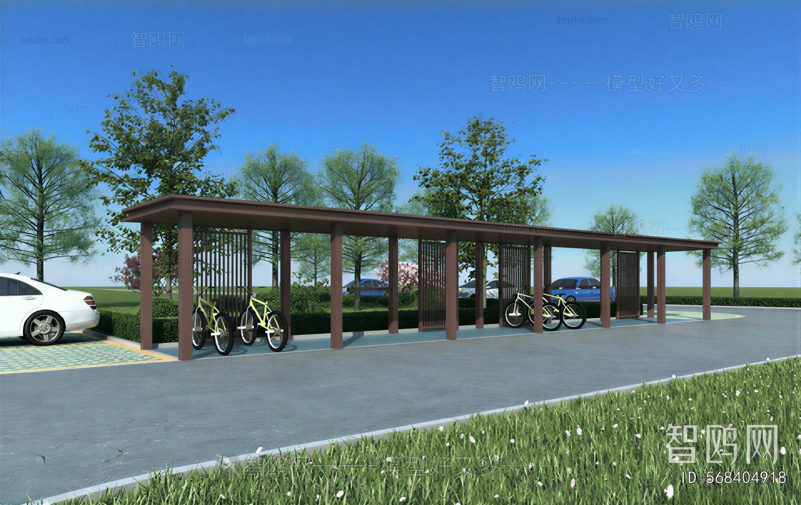 Modern Outdoor Parking Lot