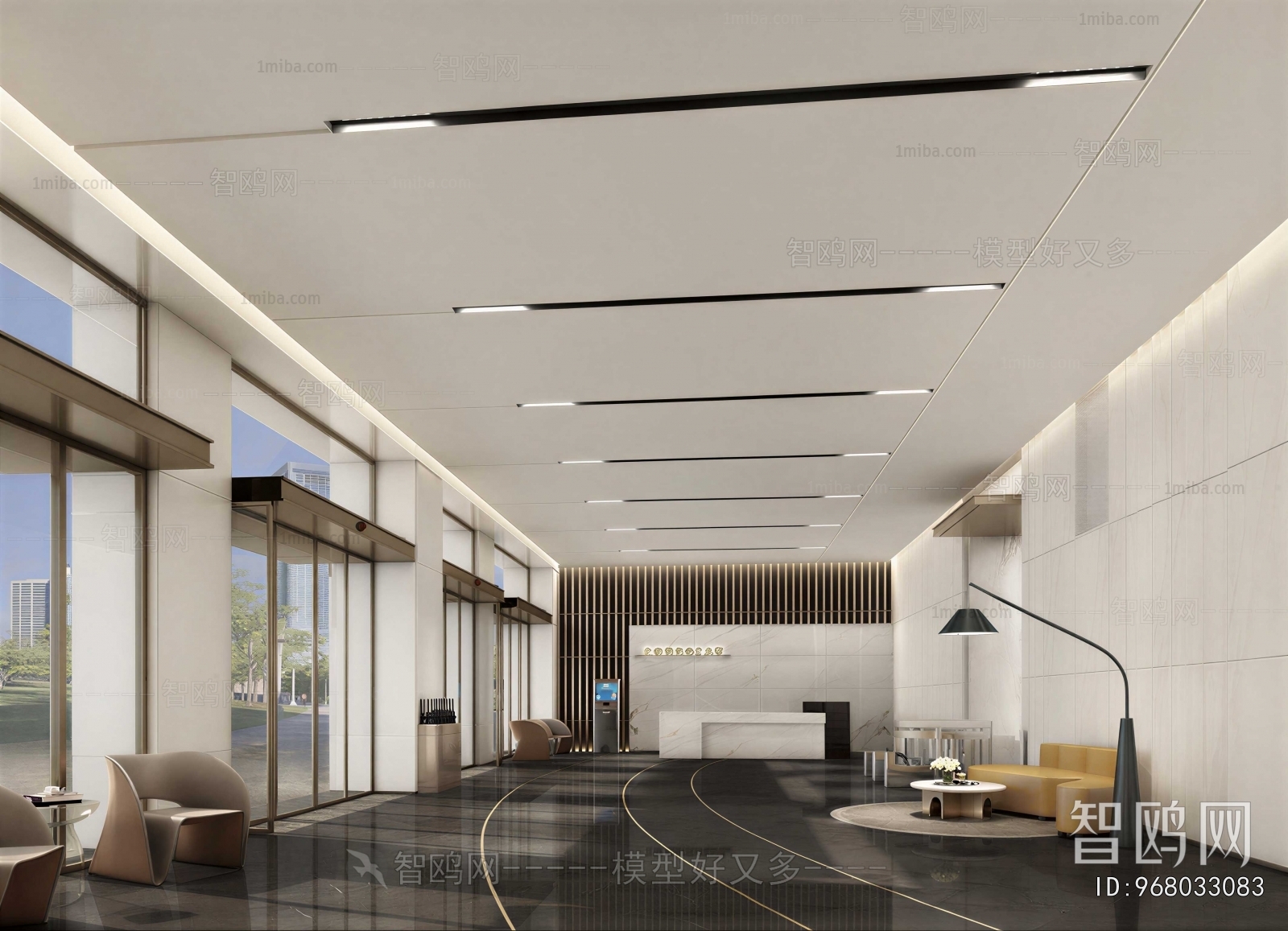 Modern Office Reception Desk