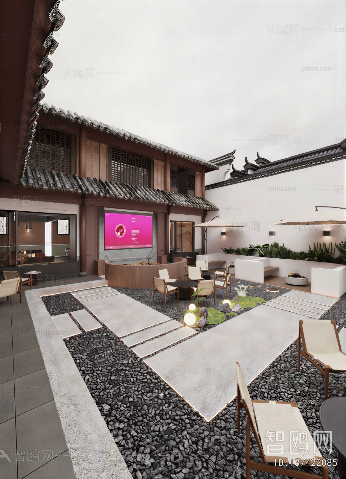 New Chinese Style Courtyard/landscape