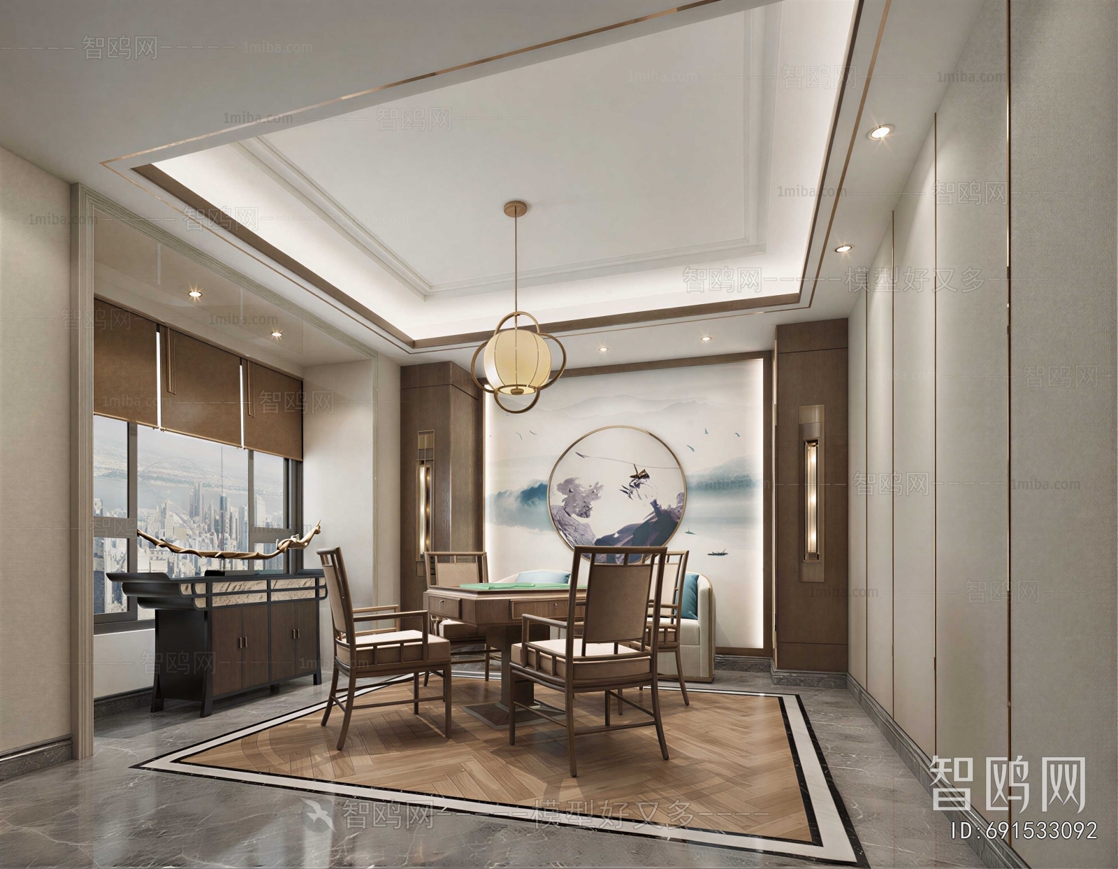 New Chinese Style Chess And Card Room