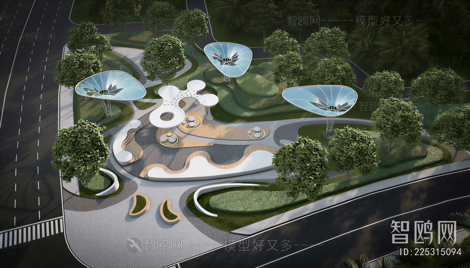 Modern Park Landscape