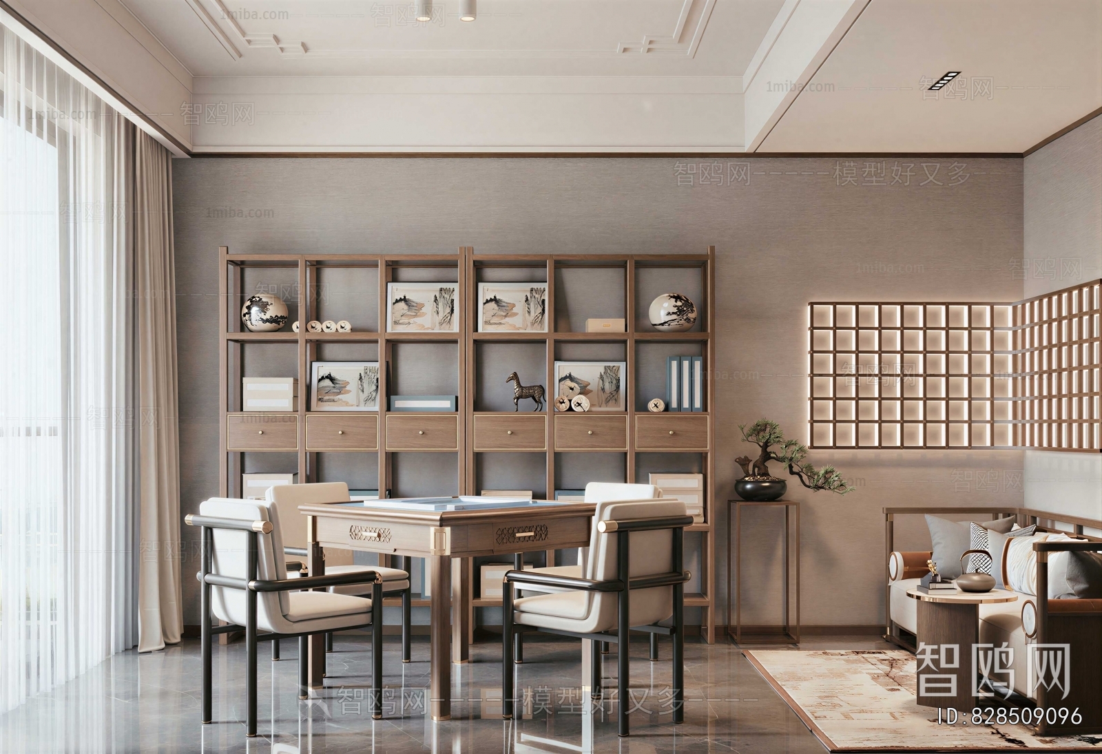 New Chinese Style Chess And Card Room