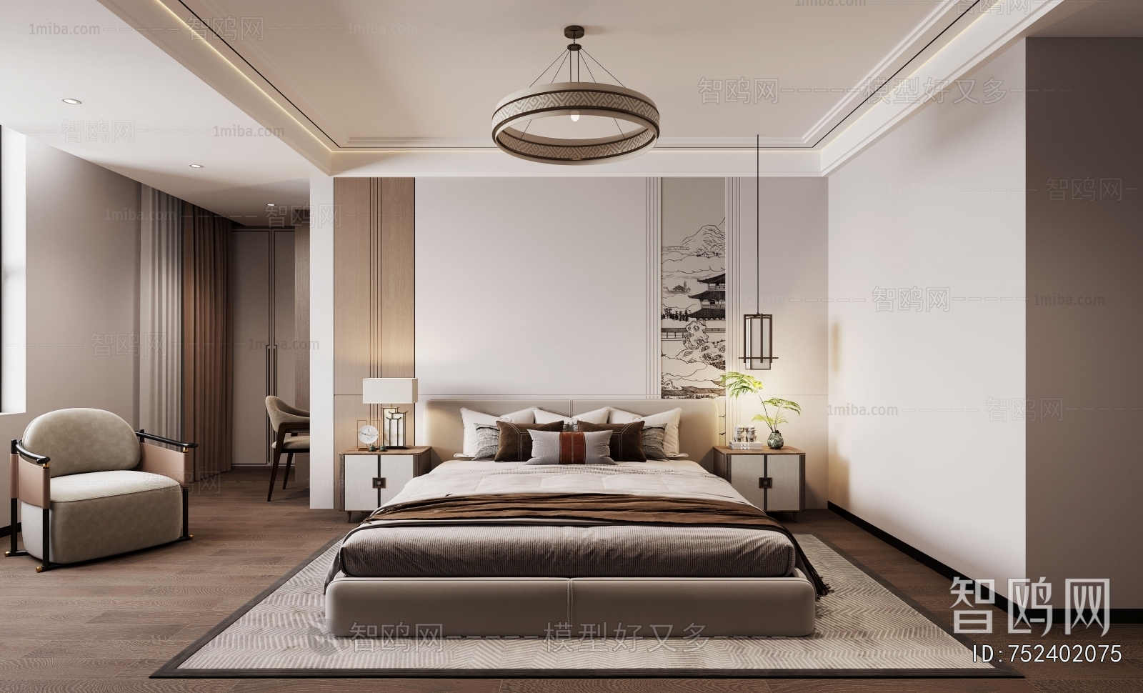 New Chinese Style Bedroom