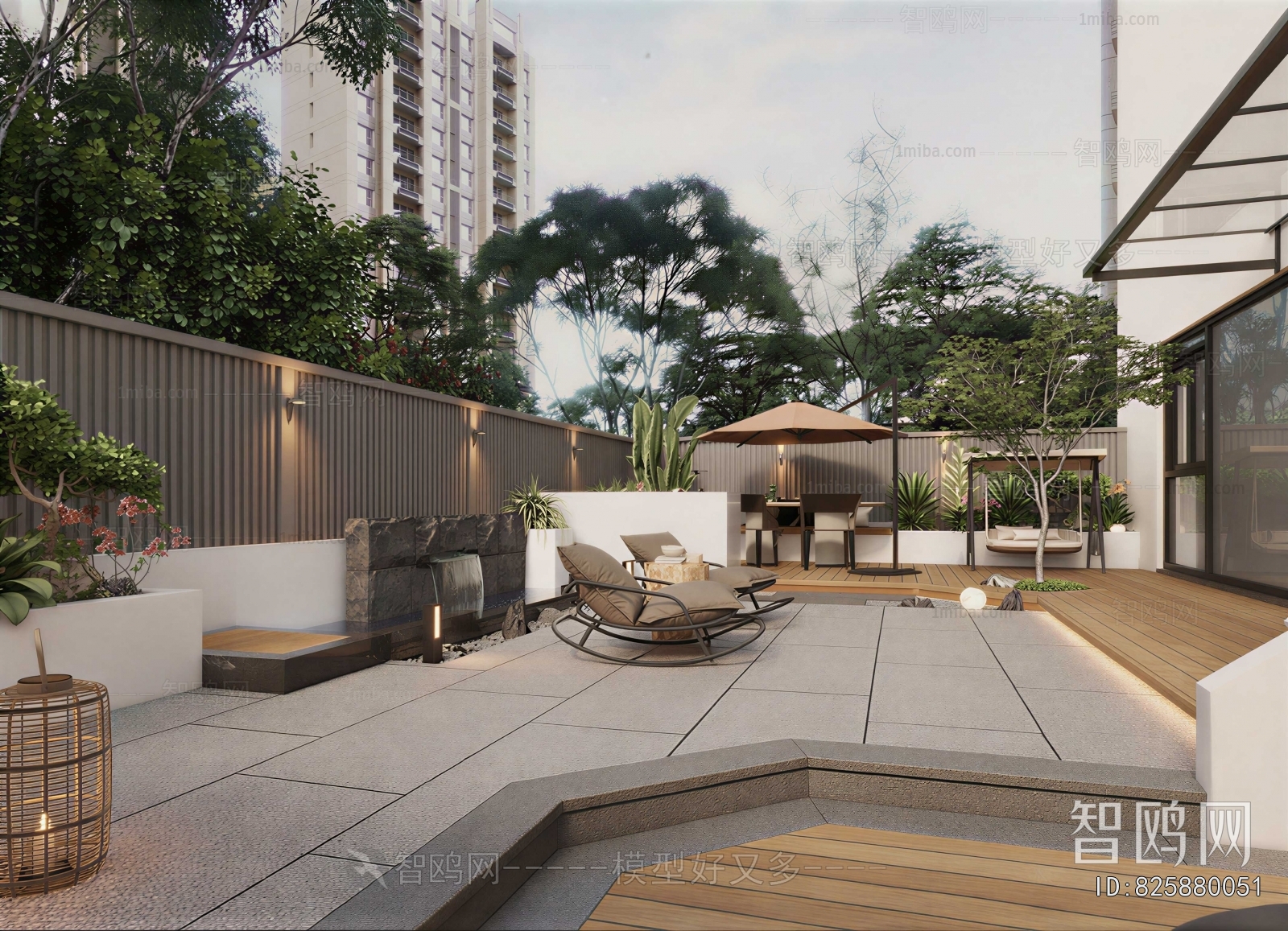 Modern Courtyard/landscape